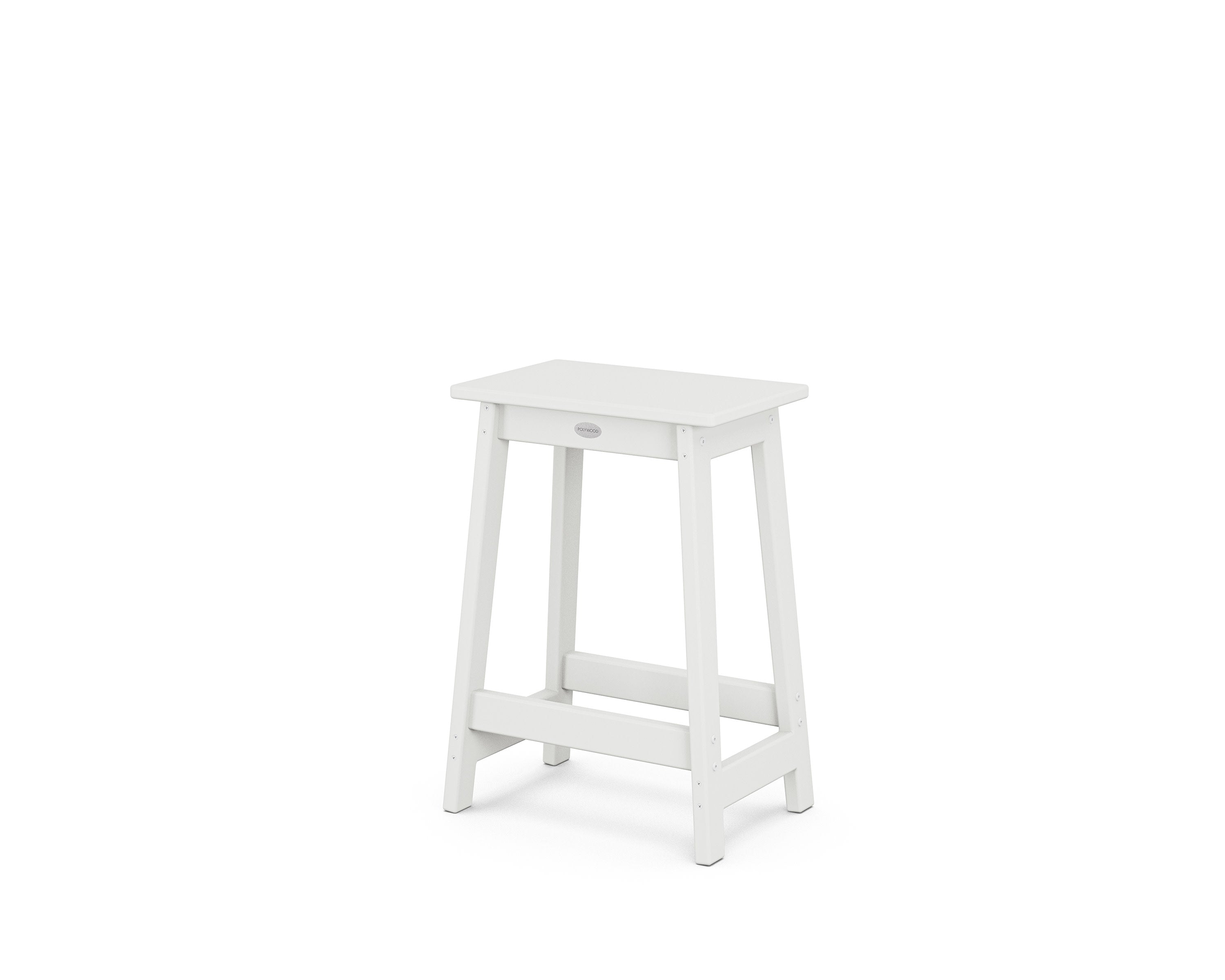 Modern Studio Counter Stool in White