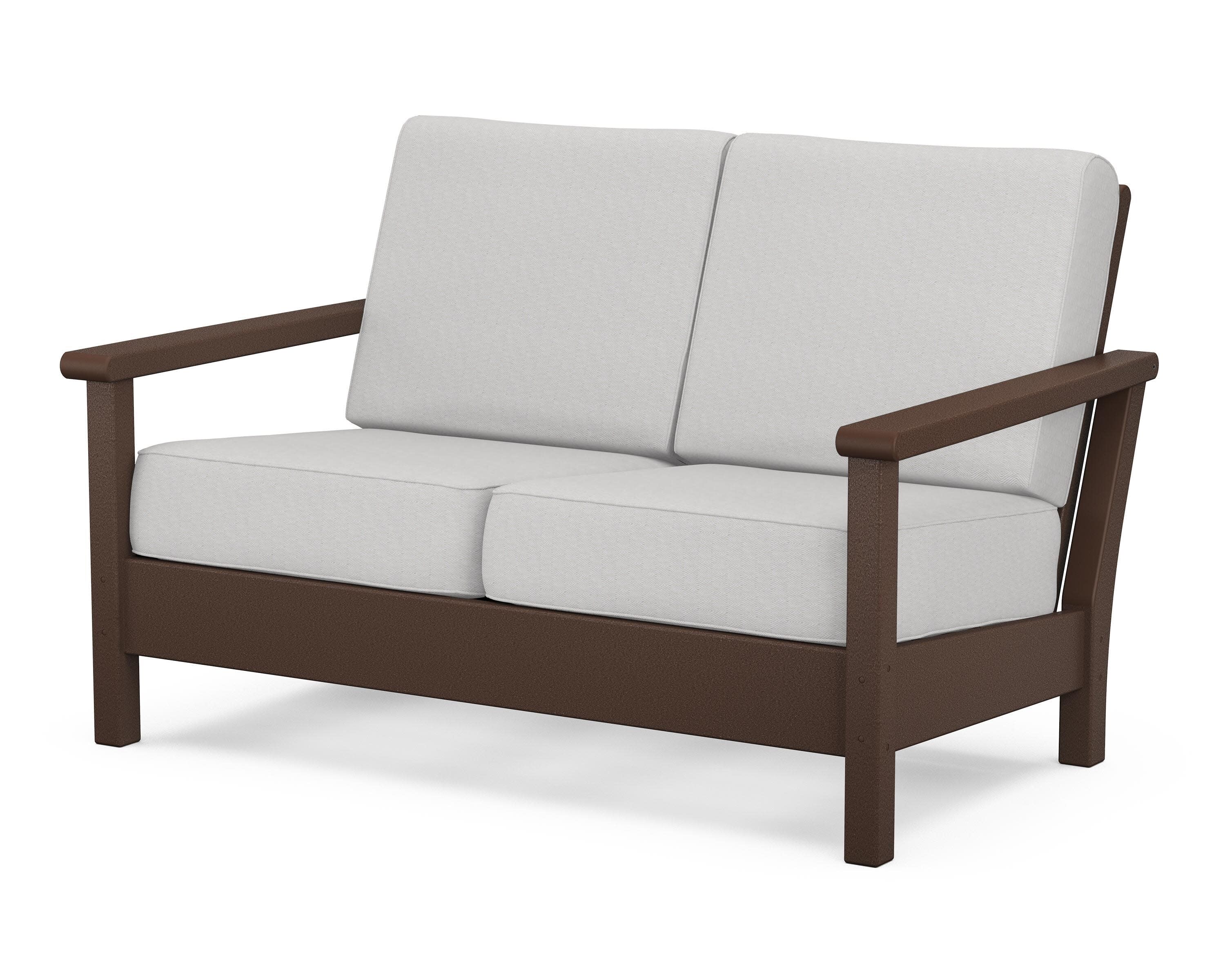 Harbour Deep Seating Loveseat in Mahogany / Diamond in the Rough