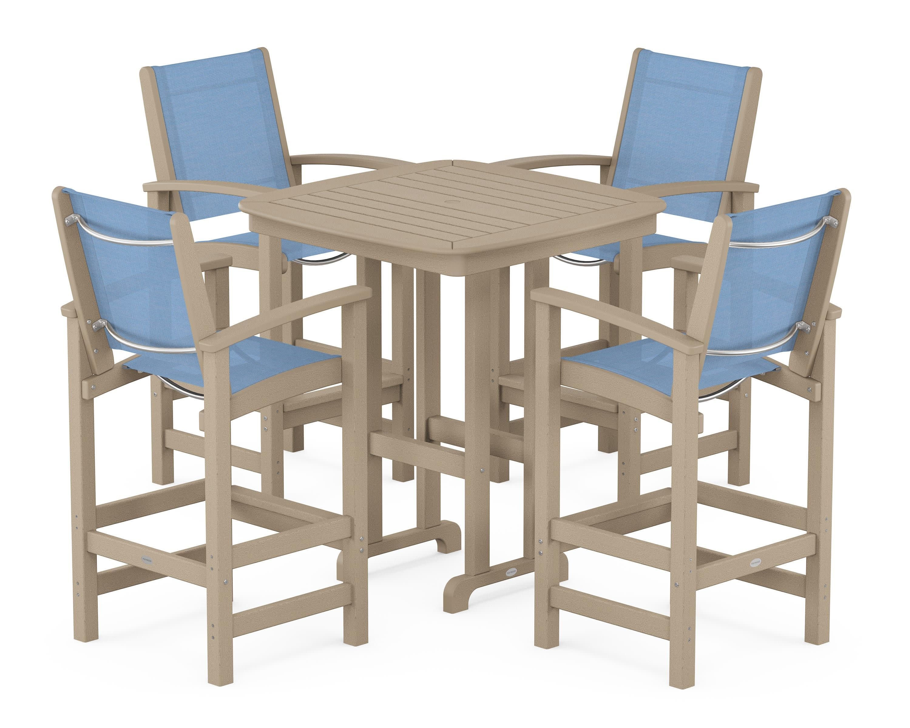 Coastal 5-Piece Bar Set in Vintage Sahara / Poolside Sling