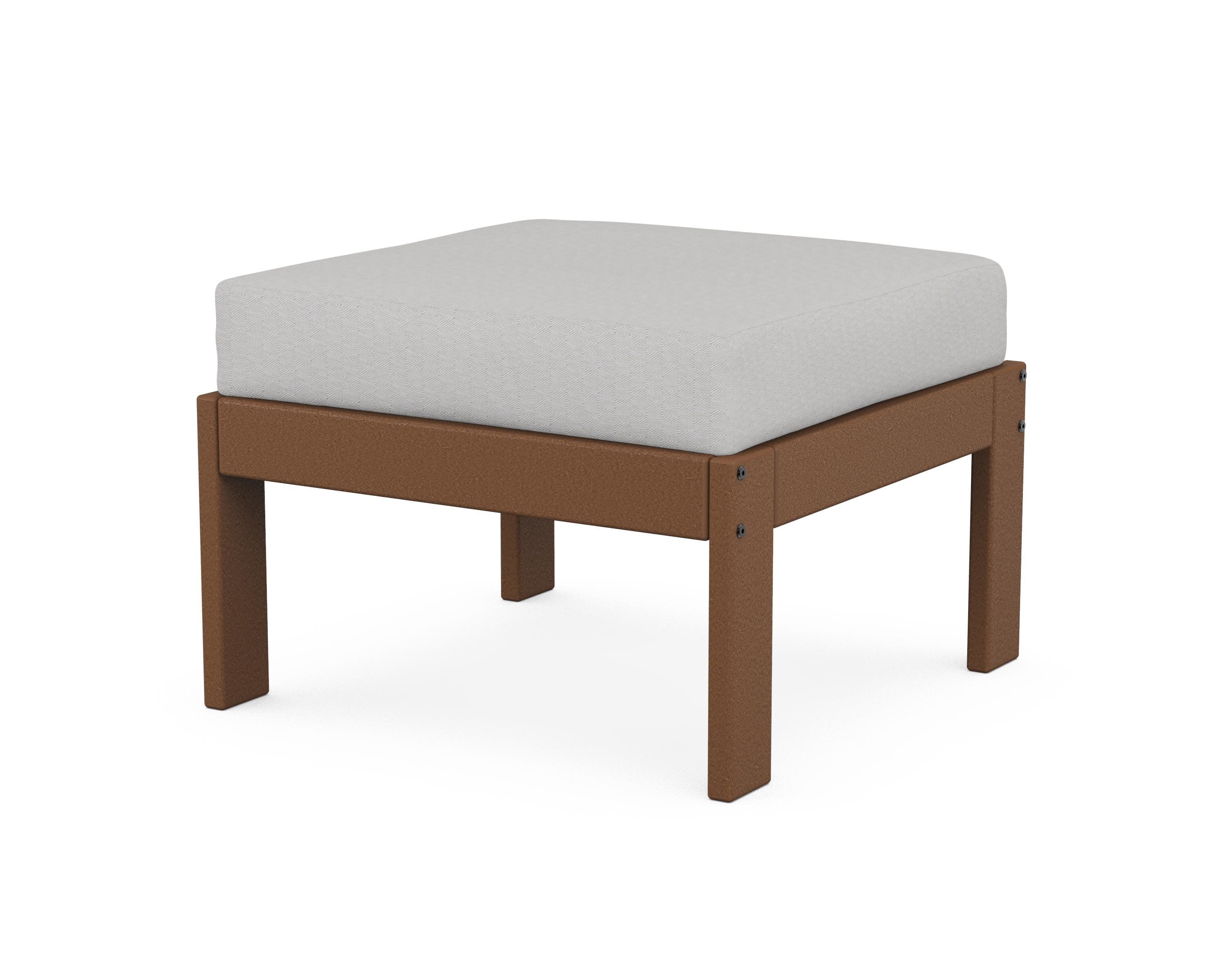 Vineyard Modular Ottoman in Teak / Diamond in the Rough