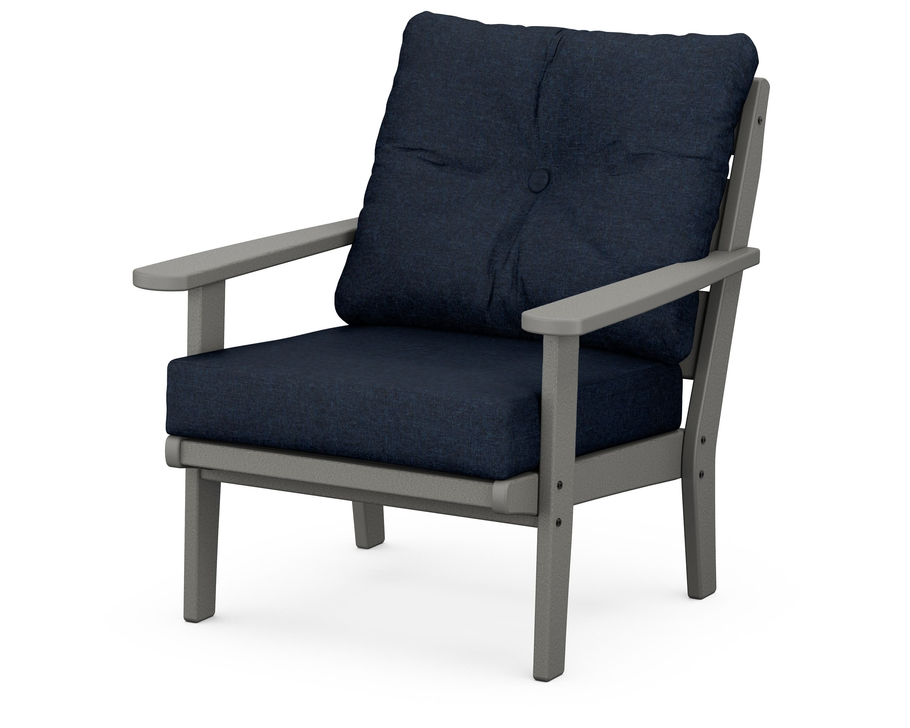Lakeside Deep Seating Chair in Slate Grey / Marine Indigo
