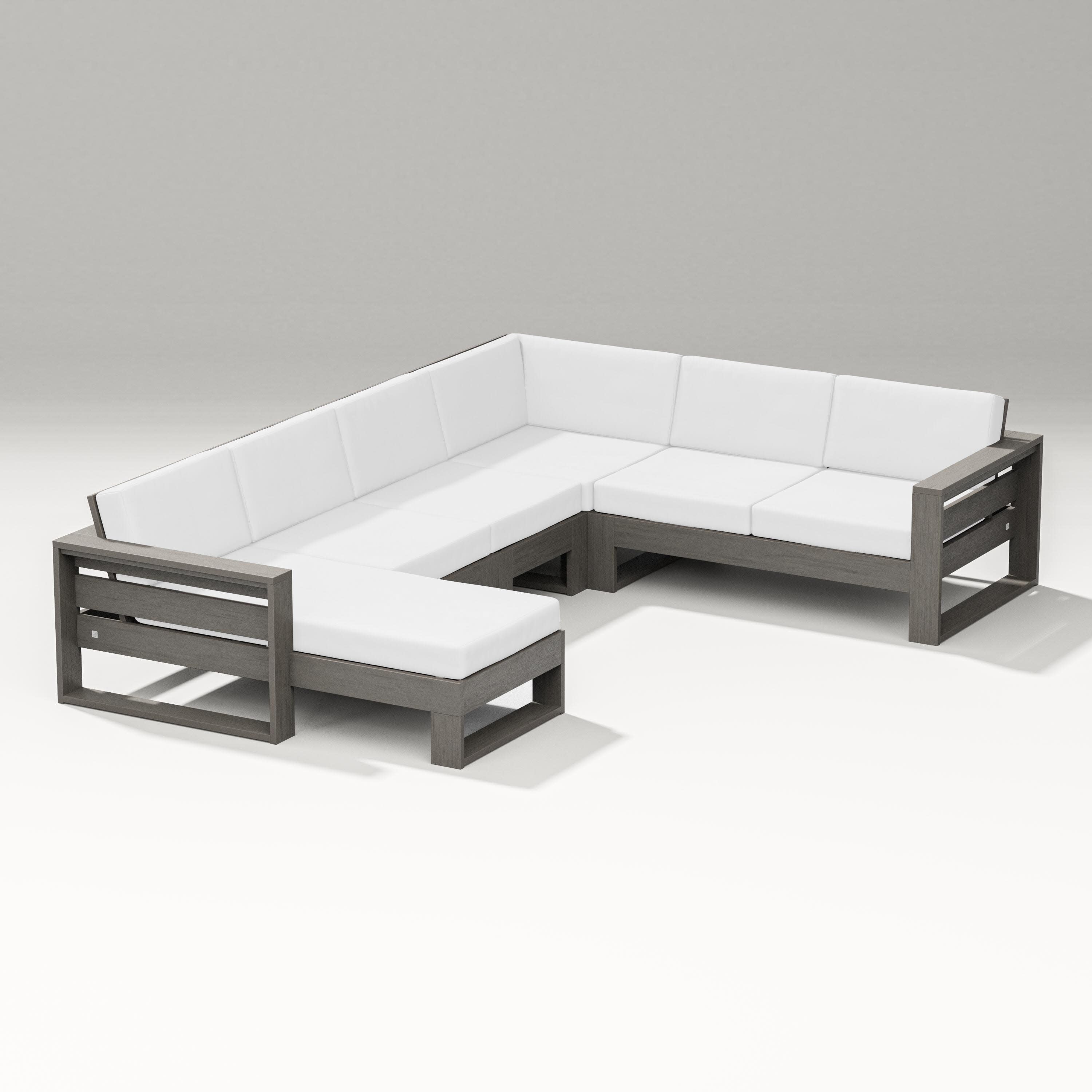 Latitude Corner Sectional with Left Chaise in Driftwood / Natural