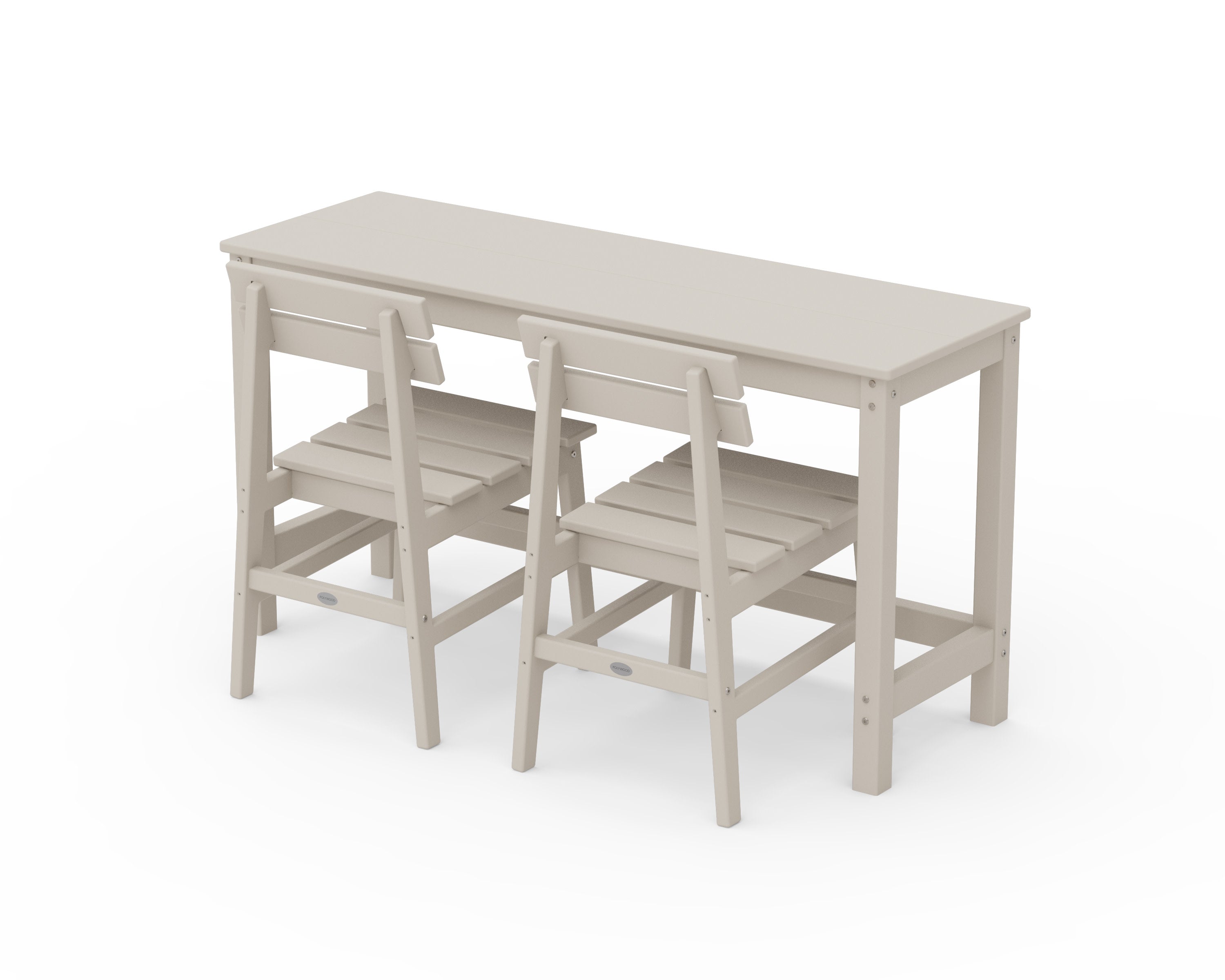 Modern Studio Plaza Chair 3-Piece Balcony Set in Sand