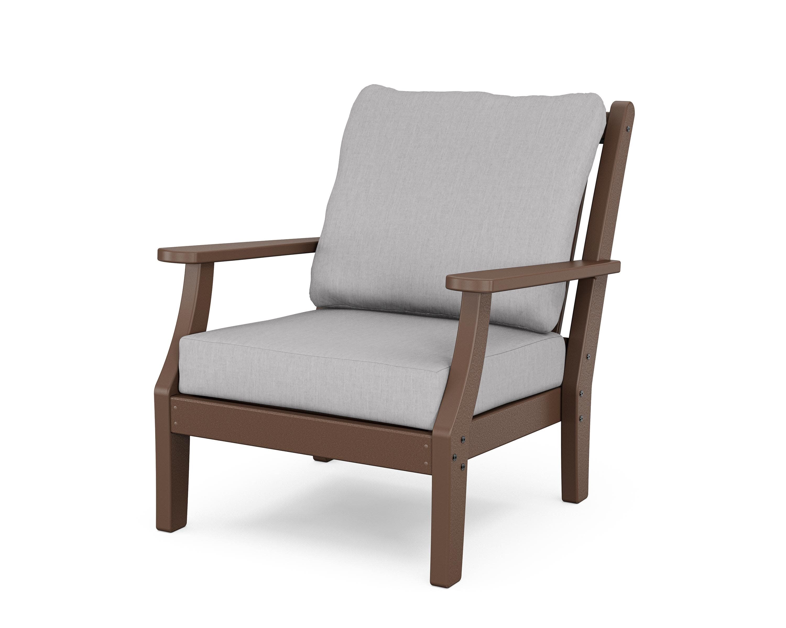 Wovendale Deep Seating Chair in Mahogany / Granite