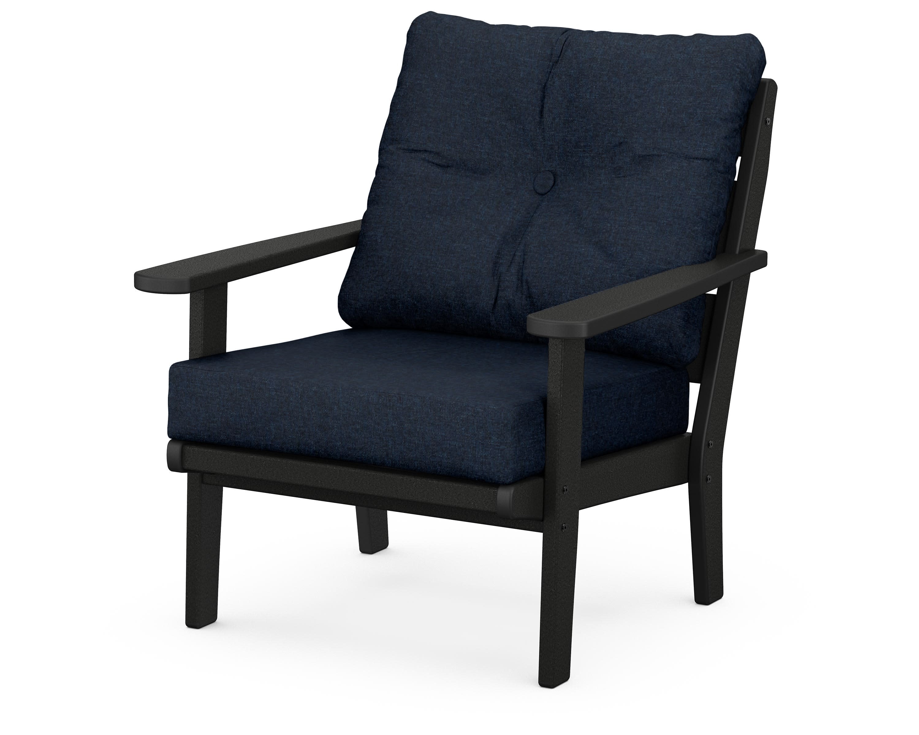 Lakeside Deep Seating Chair in Black / Marine Indigo