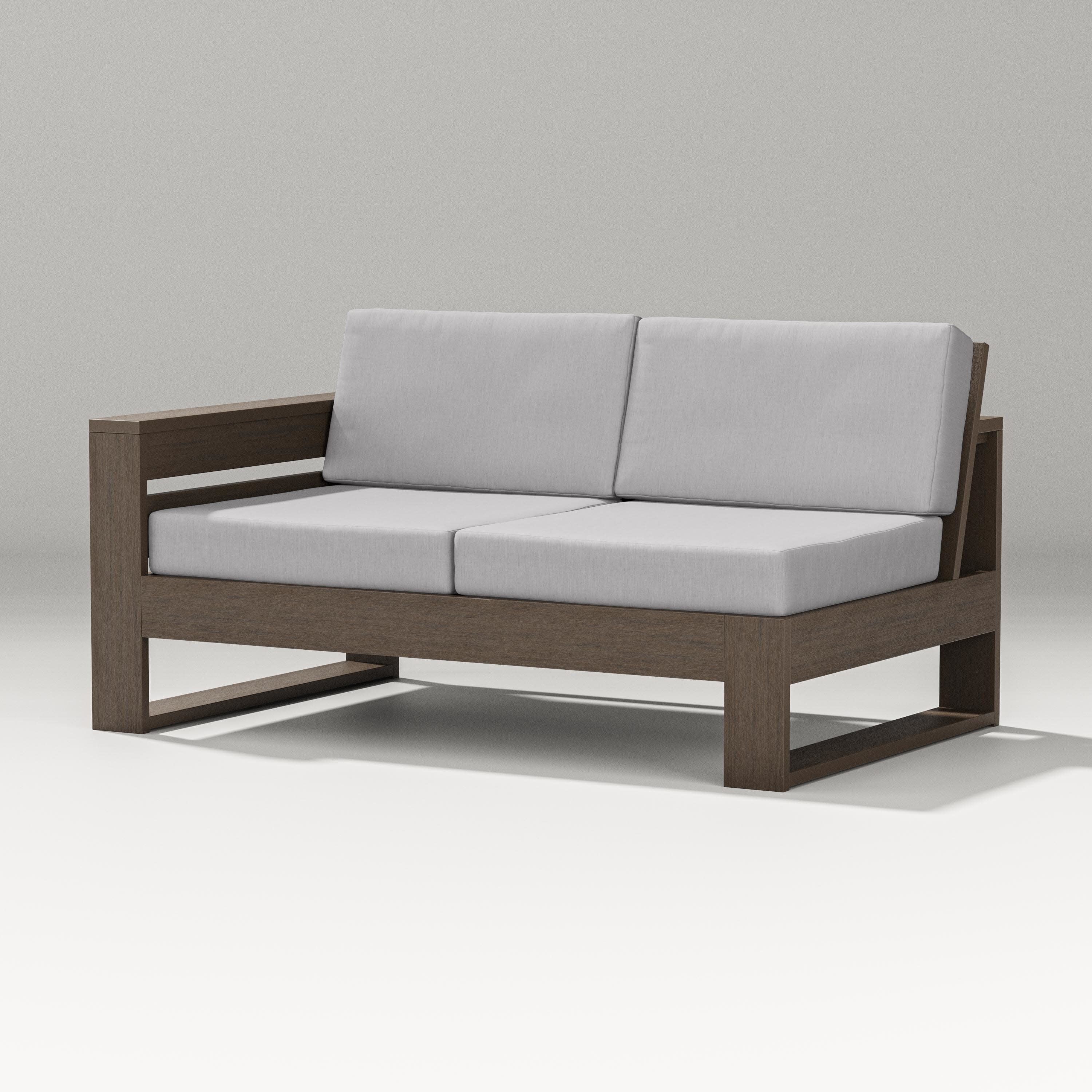 Latitude Modular Left Arm Loveseat in Kona / Granite