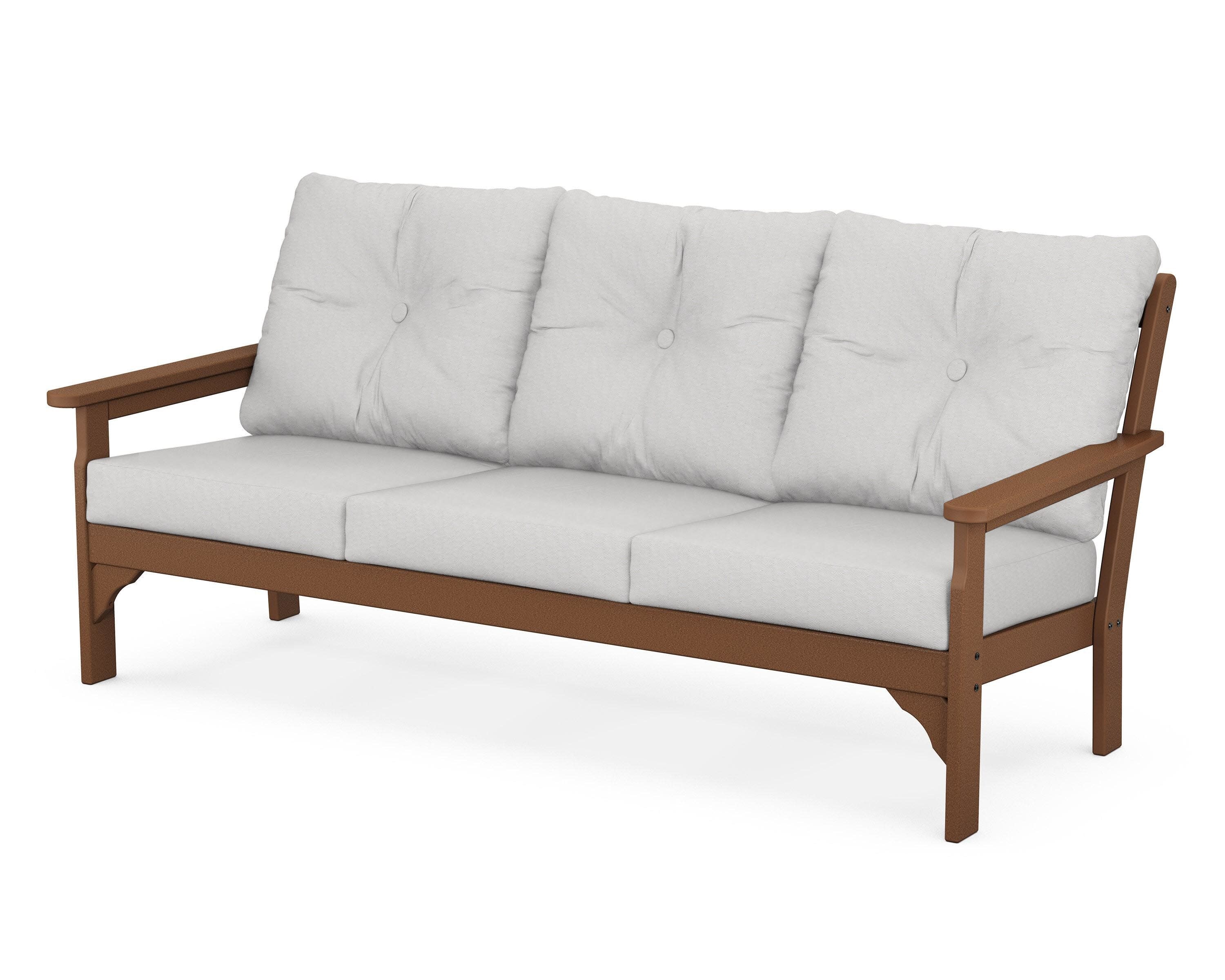 Vineyard Deep Seating Sofa in Teak / Diamond in the Rough
