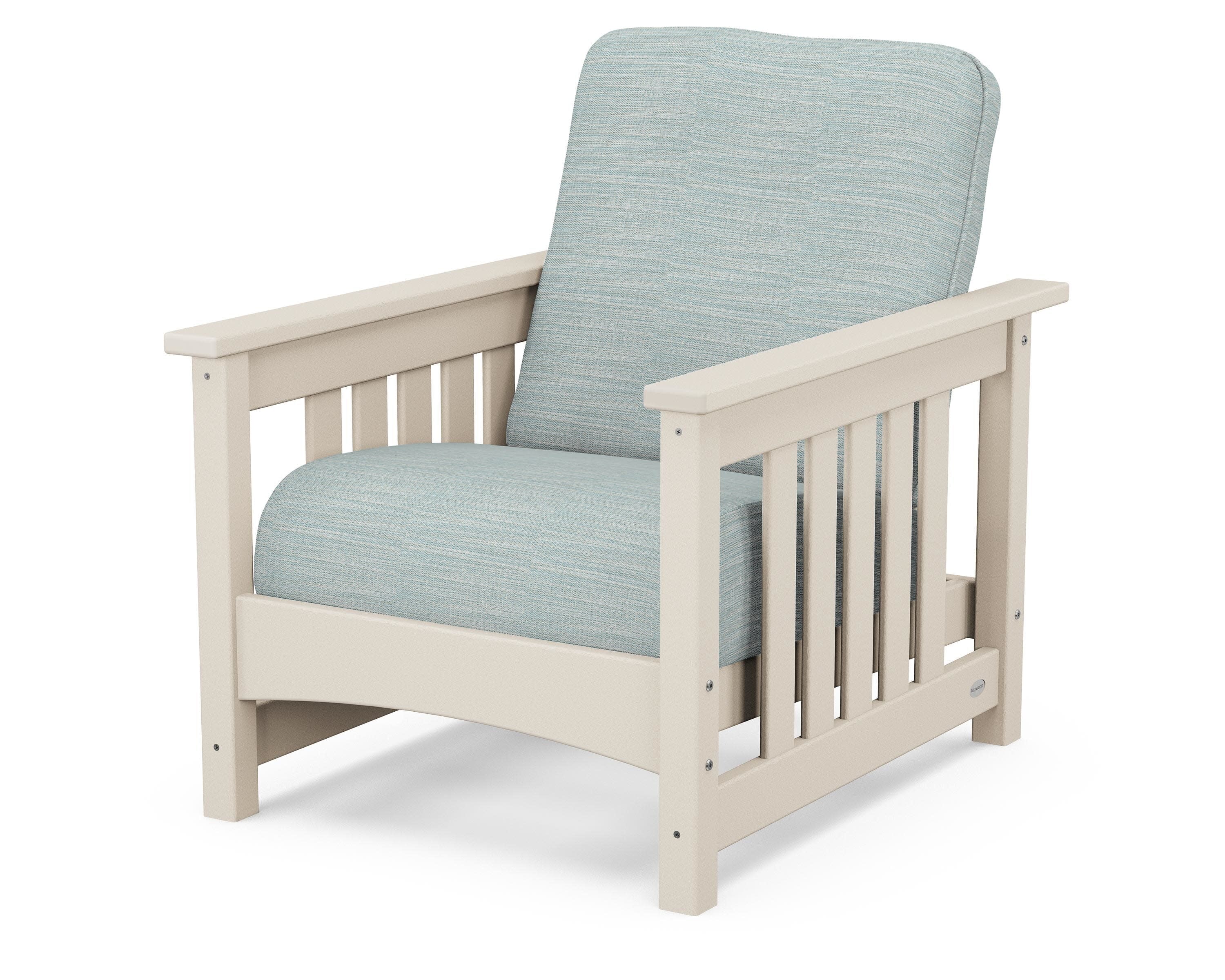 Club Mission Chair in Sand / Soothe Mist