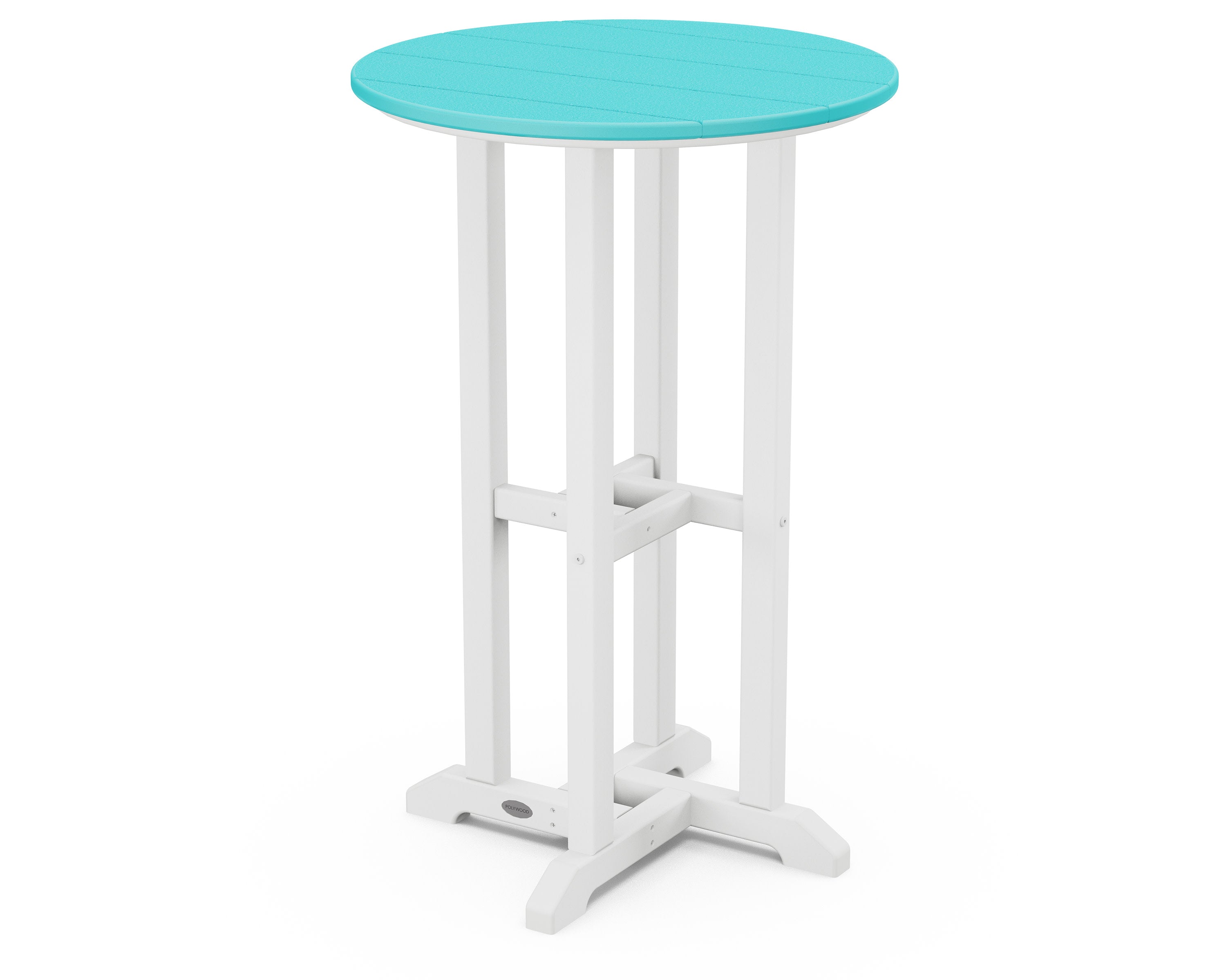 Contempo 24" Round Counter Table in White / Aruba