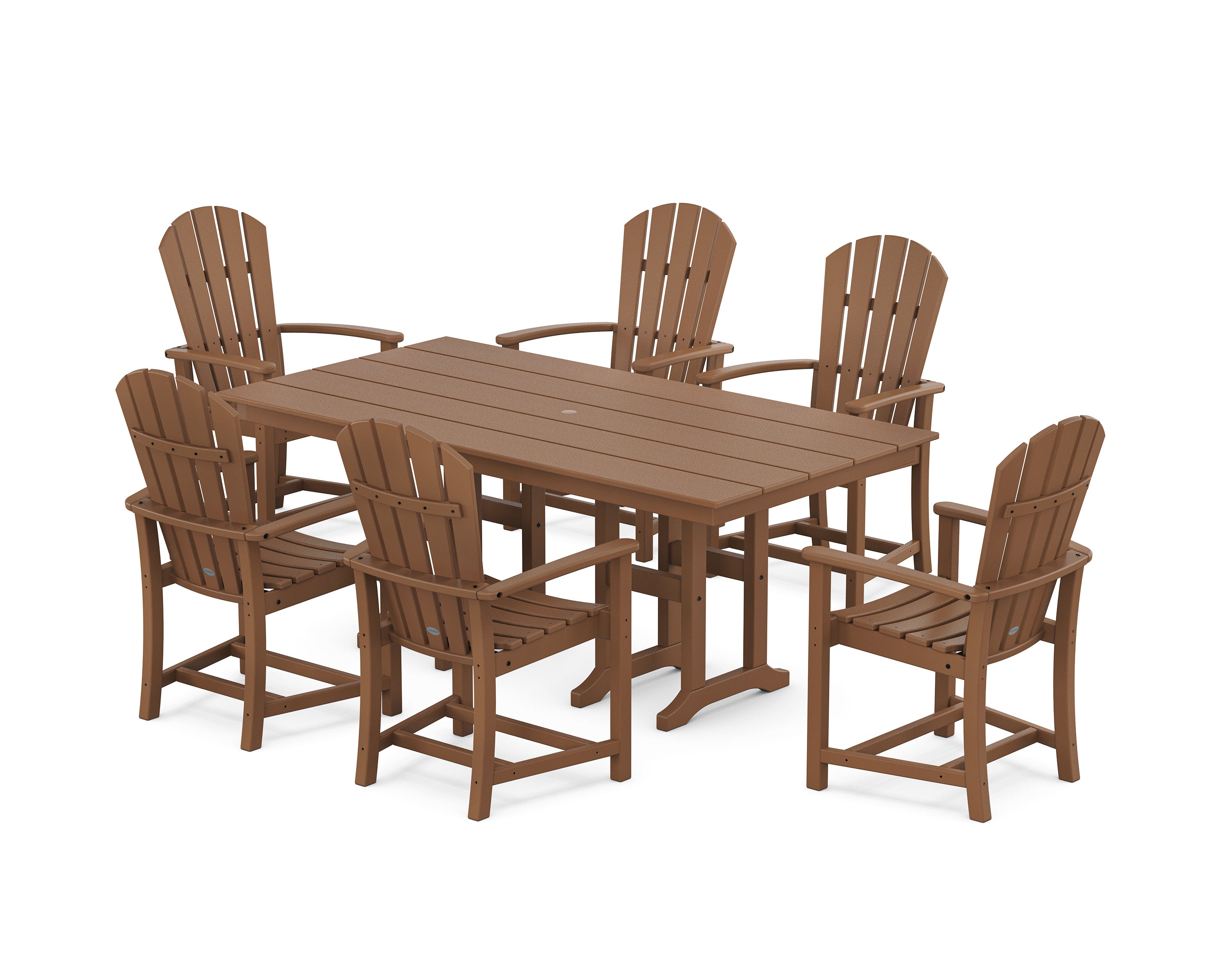 Palm Coast 7-Piece Farmhouse Dining Set in Teak