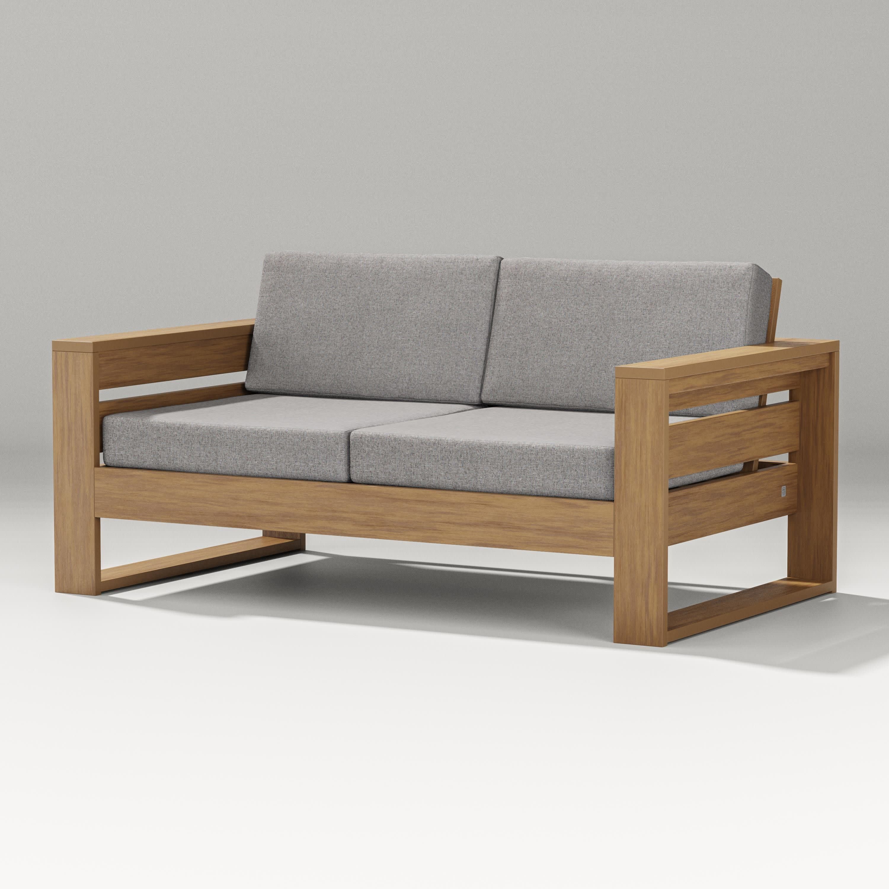 Latitude Loveseat in Natural / Grey Mist