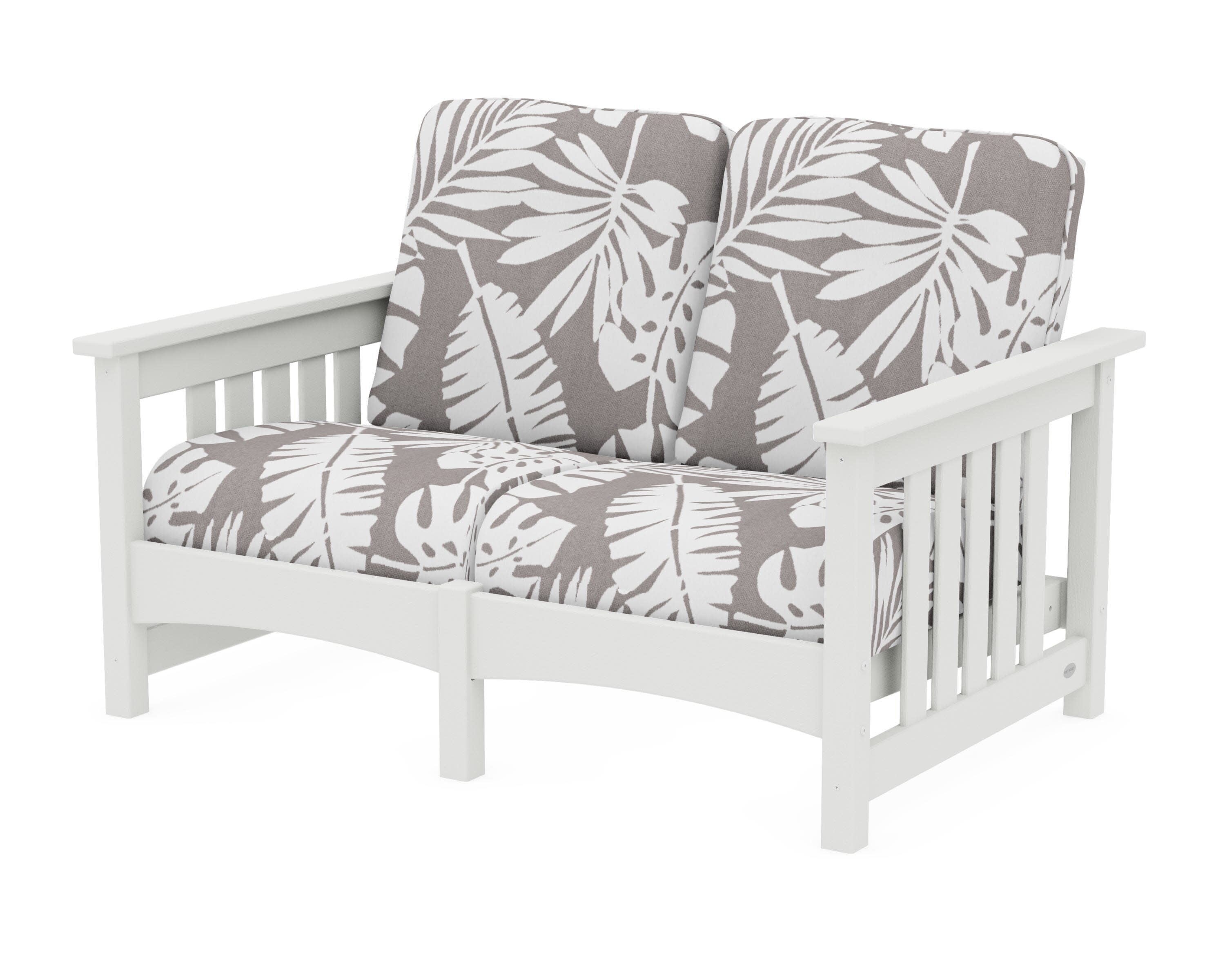 Club Mission Loveseat in Vintage White / Leaf Grey Mist