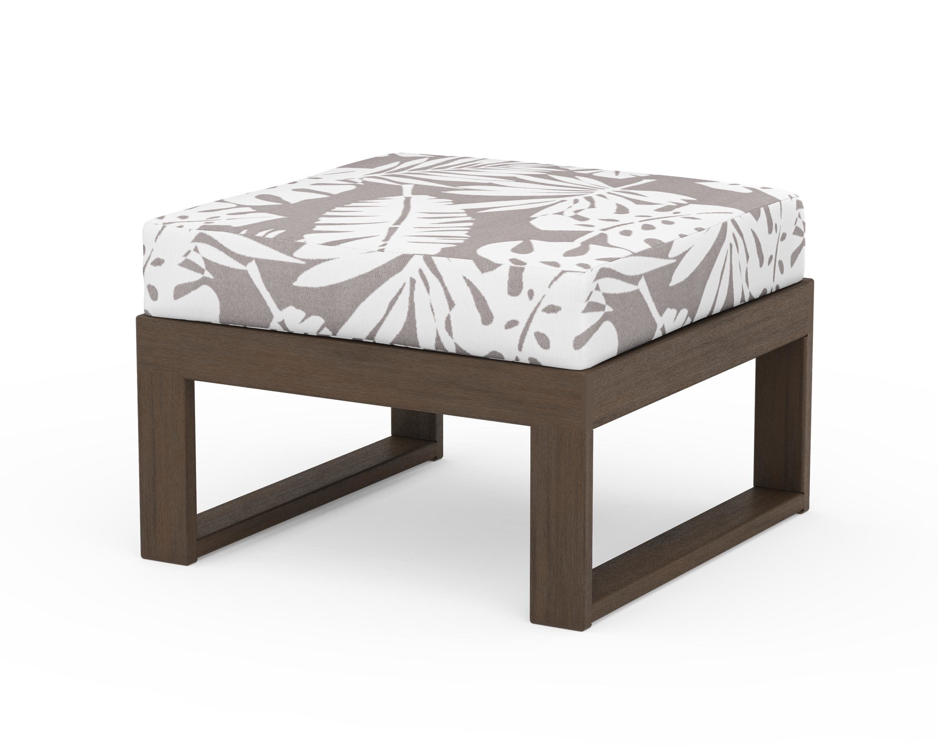 Modular Ottoman - Modern in Kona / Leaf Grey Mist