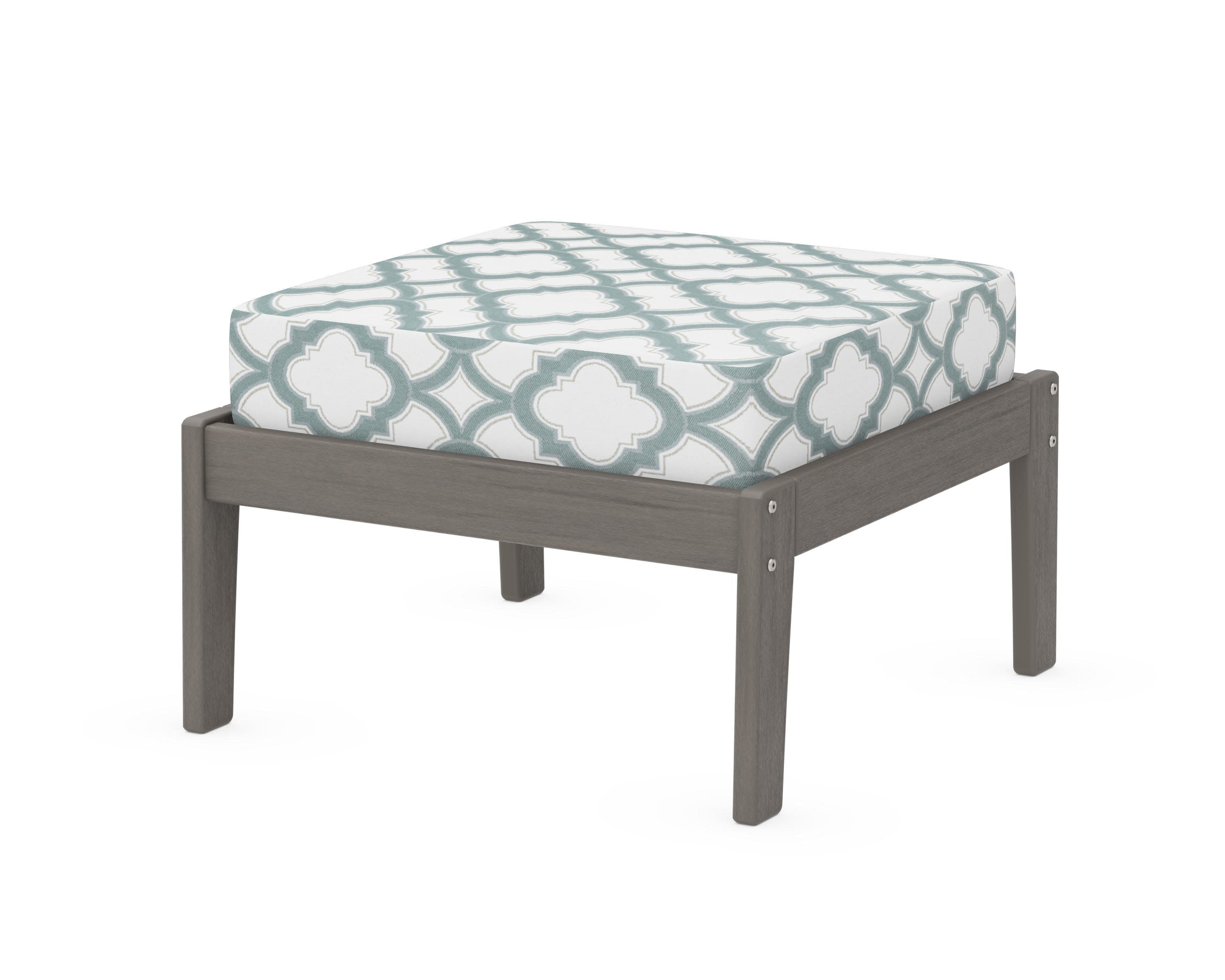 Deep Seating Ottoman in Driftwood / Trellis Glacier Spa