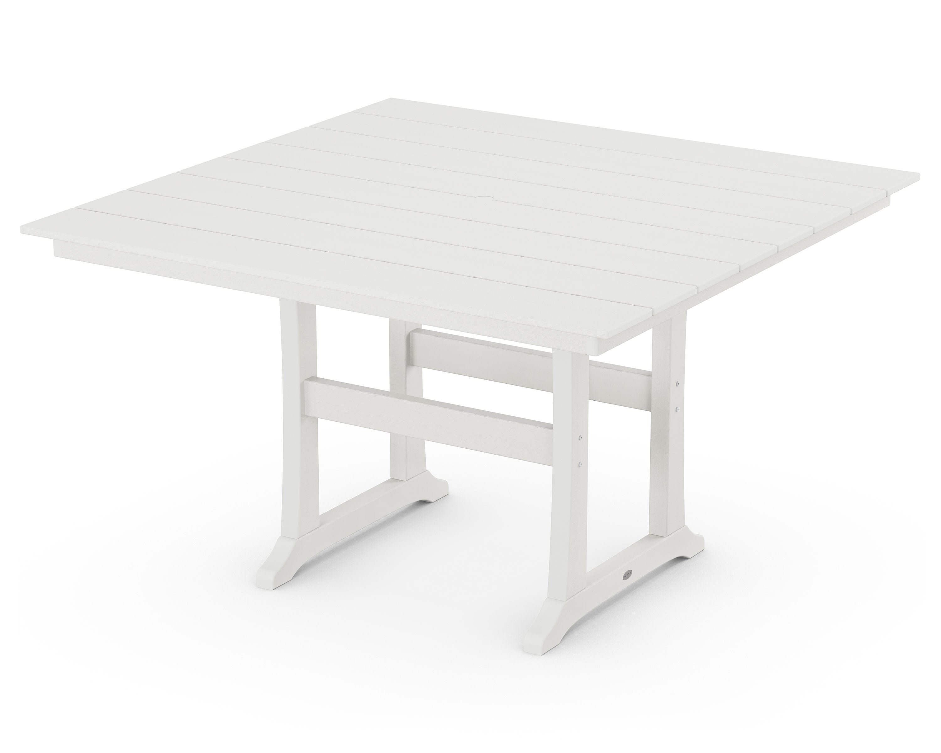 Farmhouse Trestle 59" Counter Table in Vintage White
