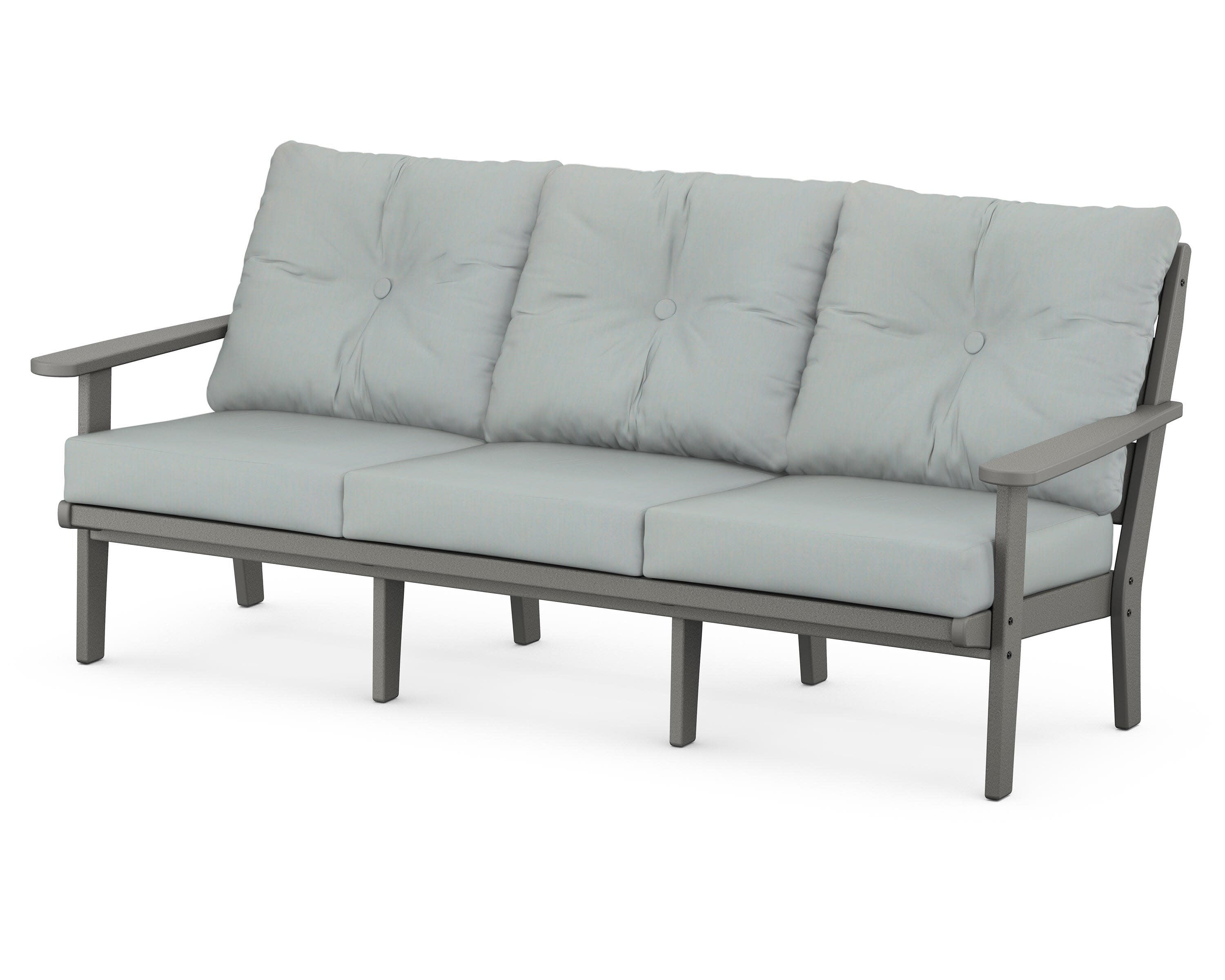 Lakeside Deep Seating Sofa in Slate Grey / Spa