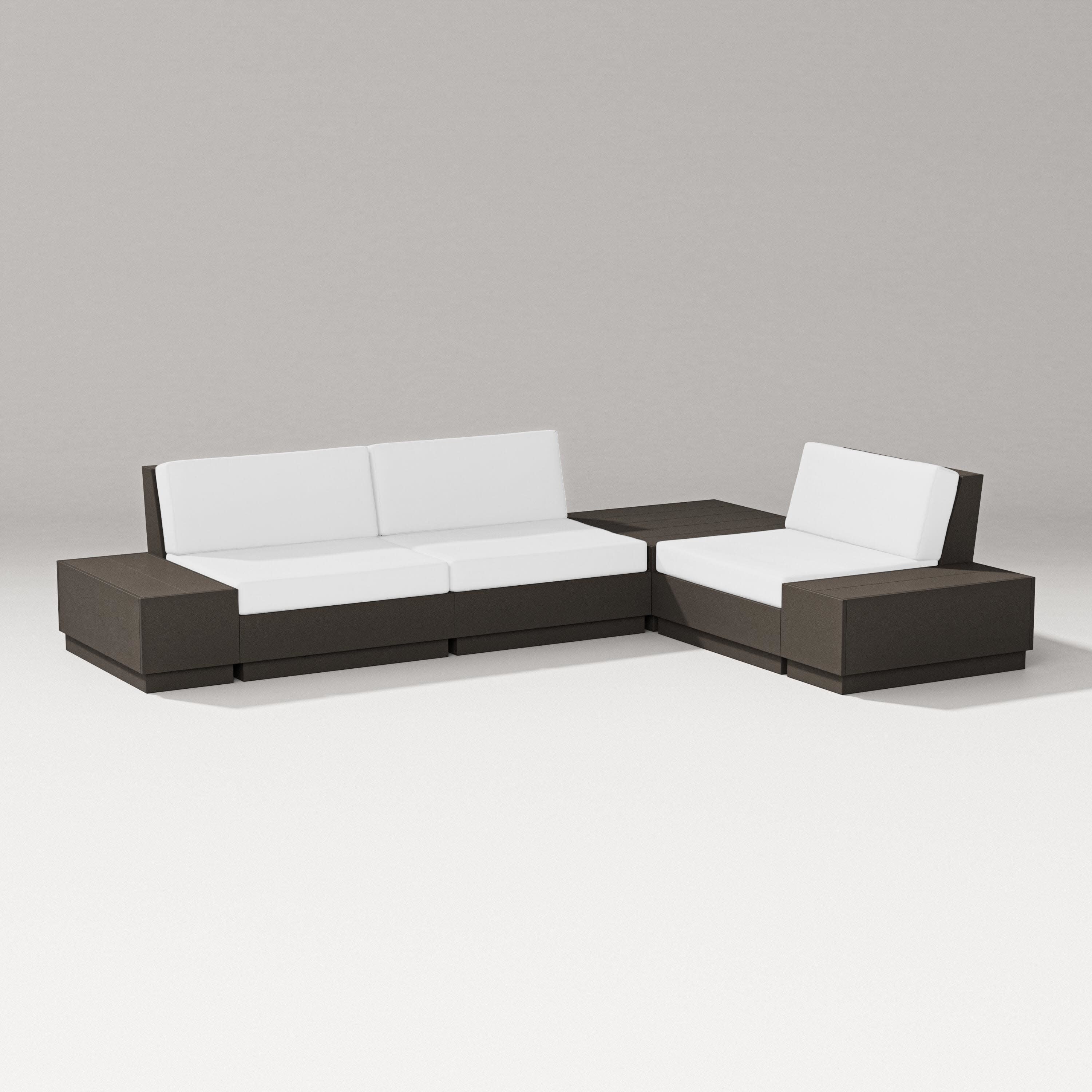 Elevate 6-Piece Corner Sectional in Vintage Coffee / Natural