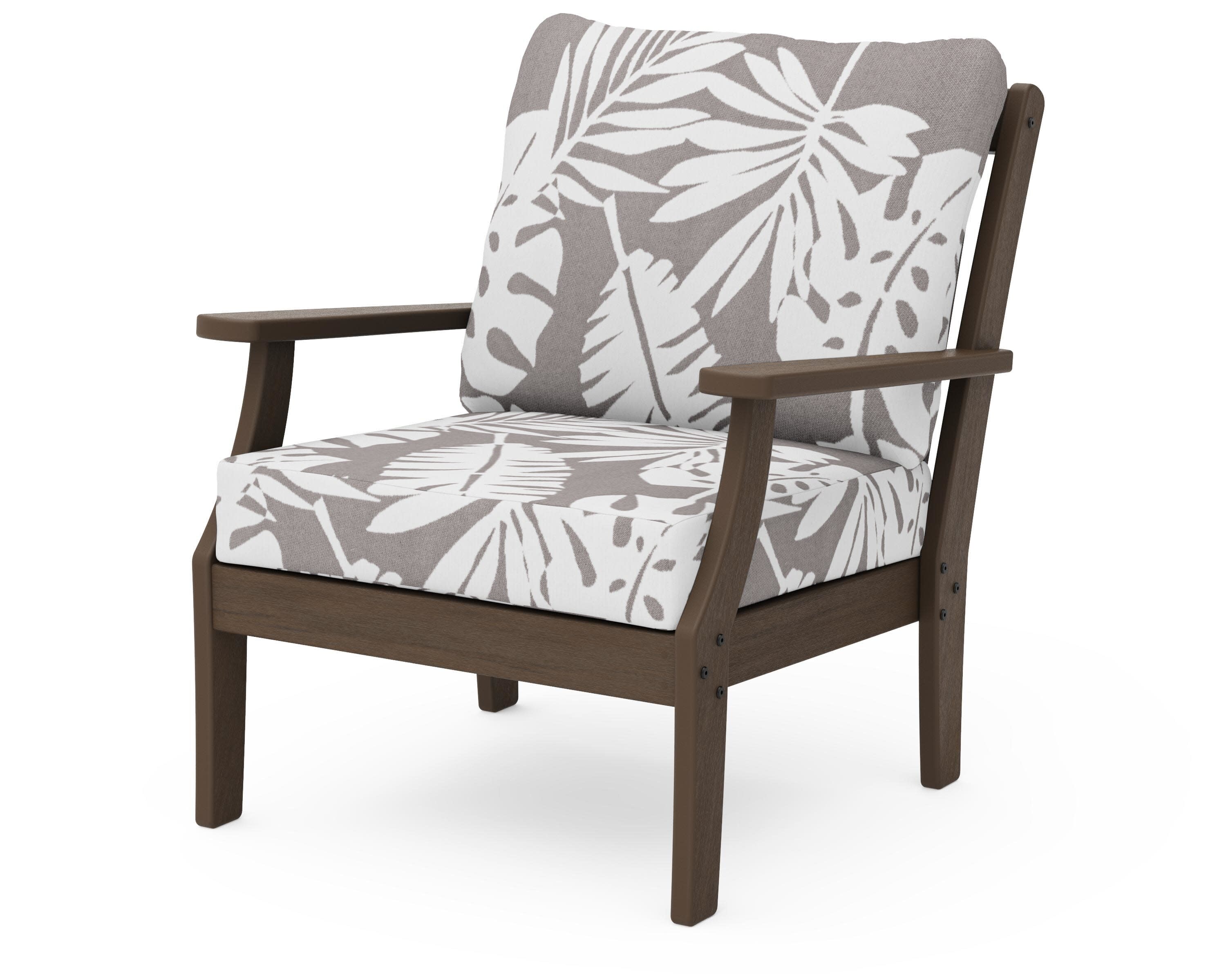 Braxton Deep Seating Chair in Kona / Leaf Grey Mist