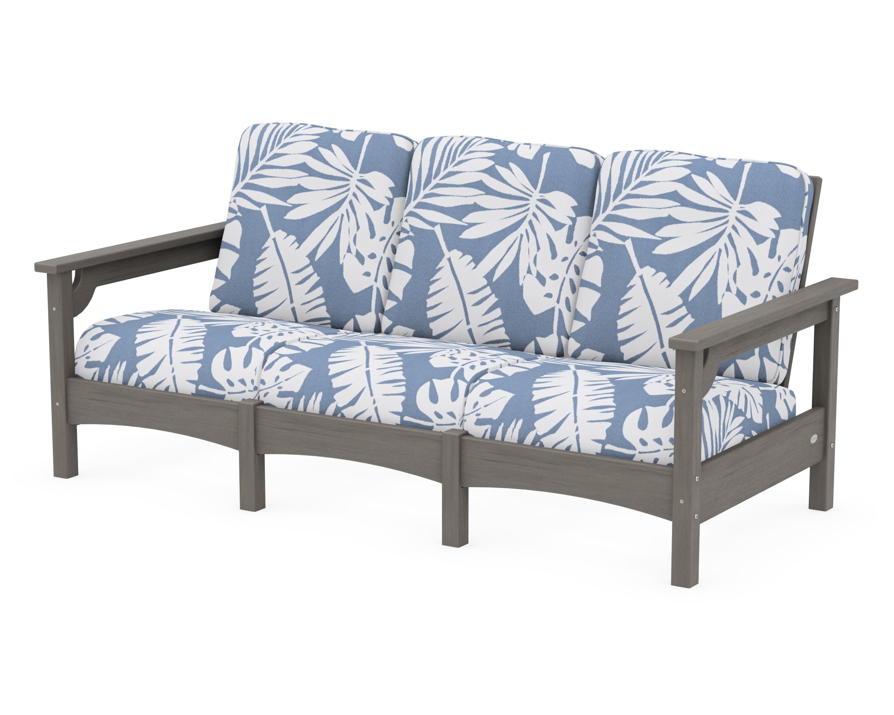 Club Sofa in Driftwood / Leaf Sky Blue