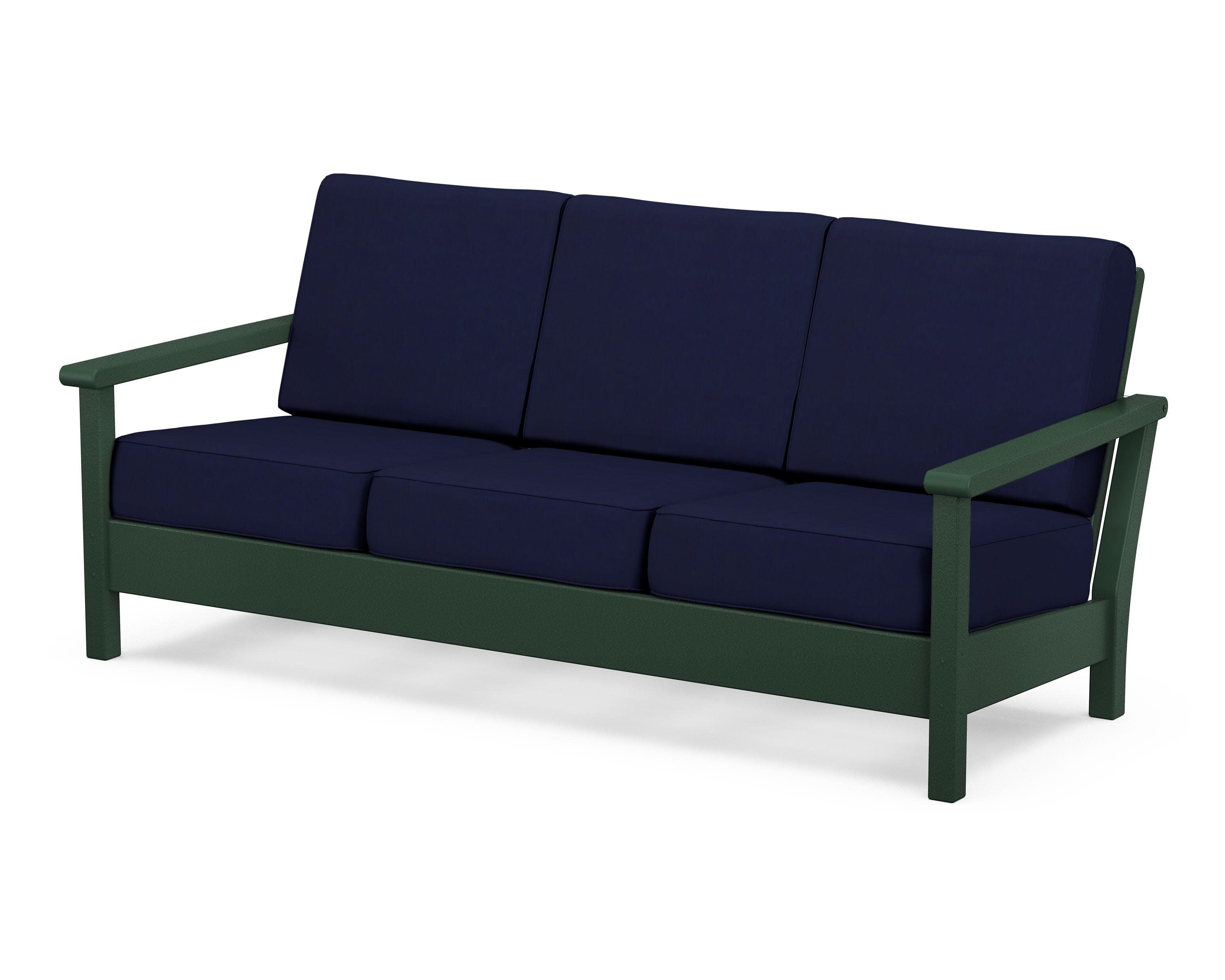 Harbour Deep Seating Sofa in Green / Navy