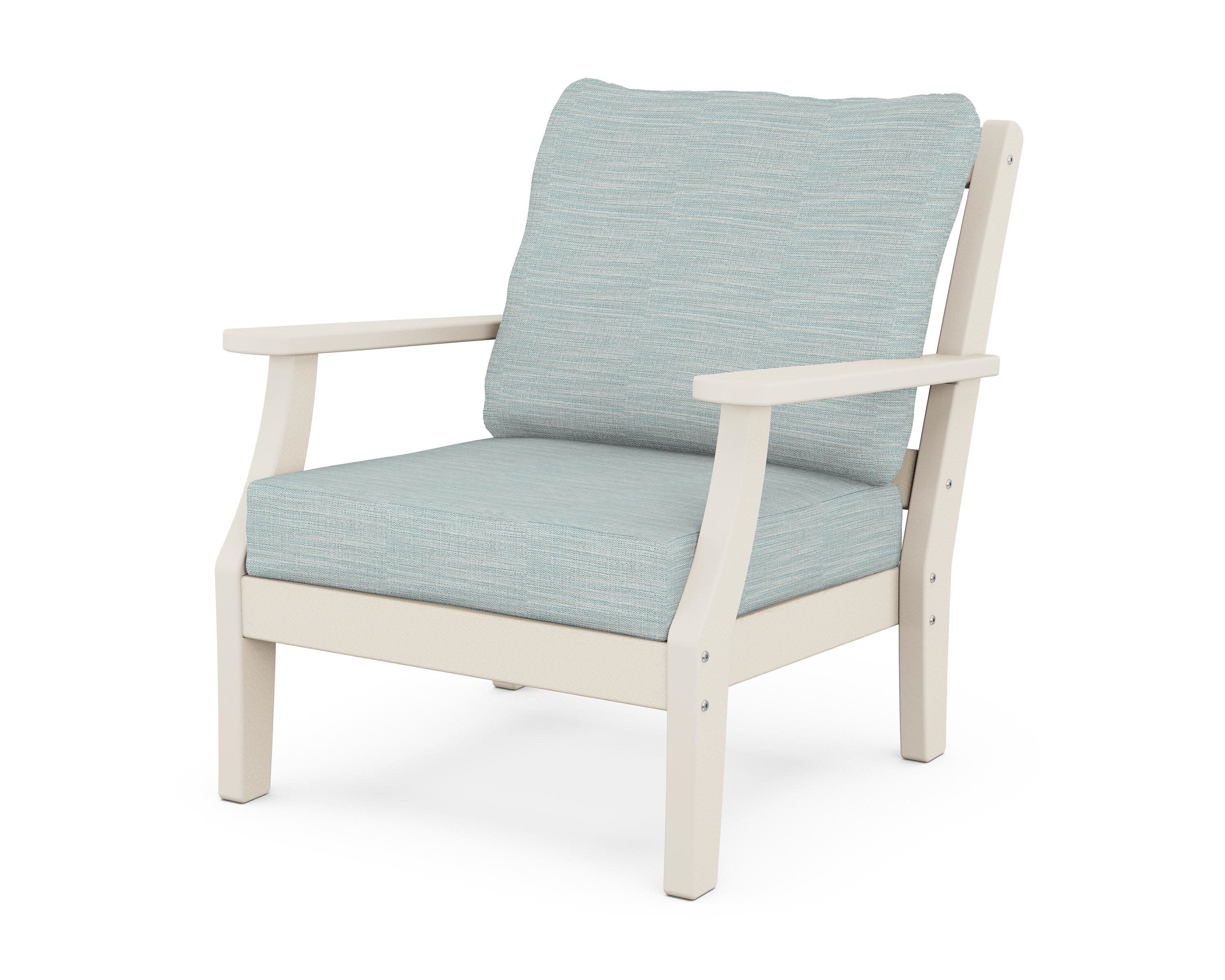 Chinoiserie Deep Seating Chair in Sand / Soothe Mist