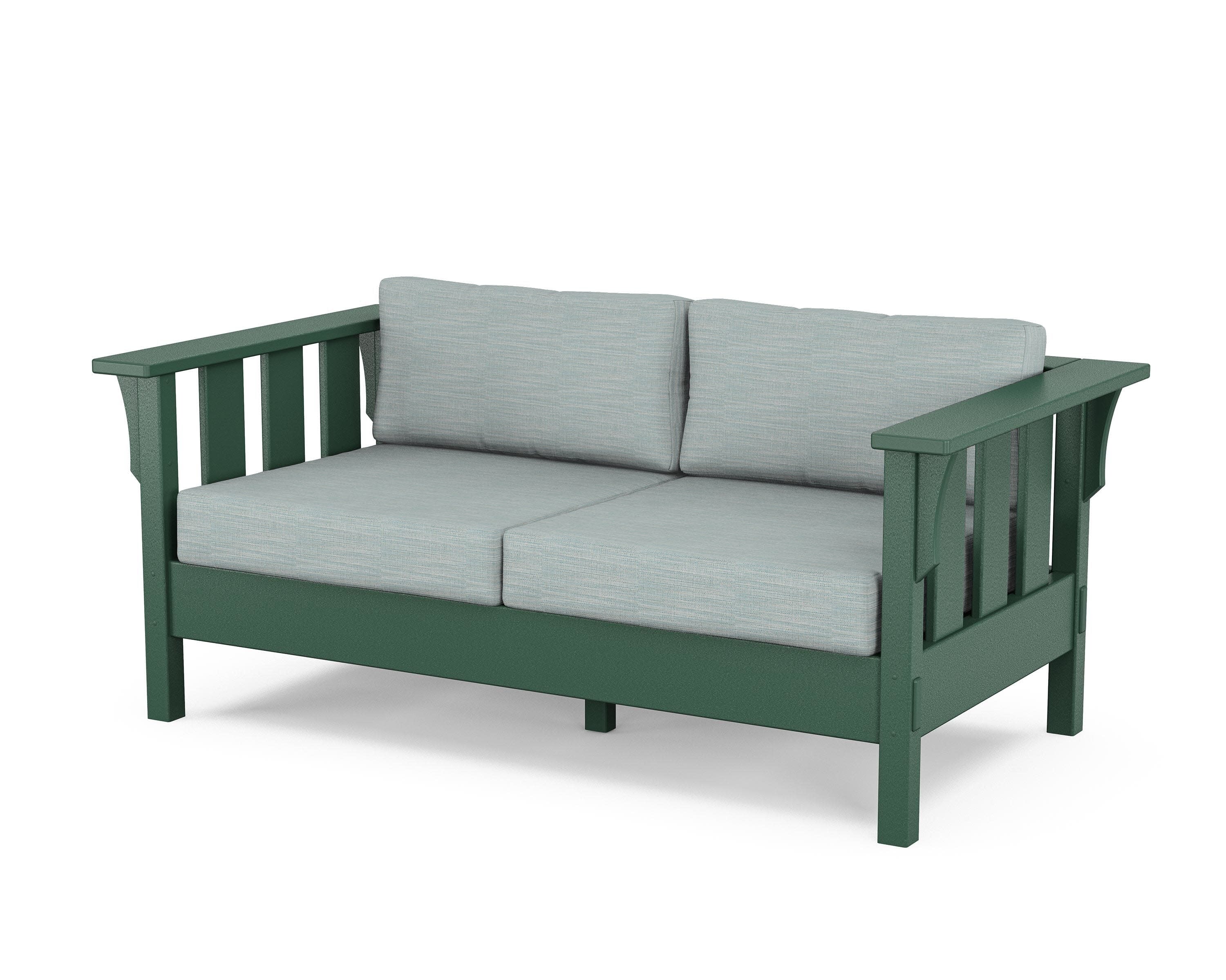 Acadia Deep Seating Loveseat in Green / Soothe Mist