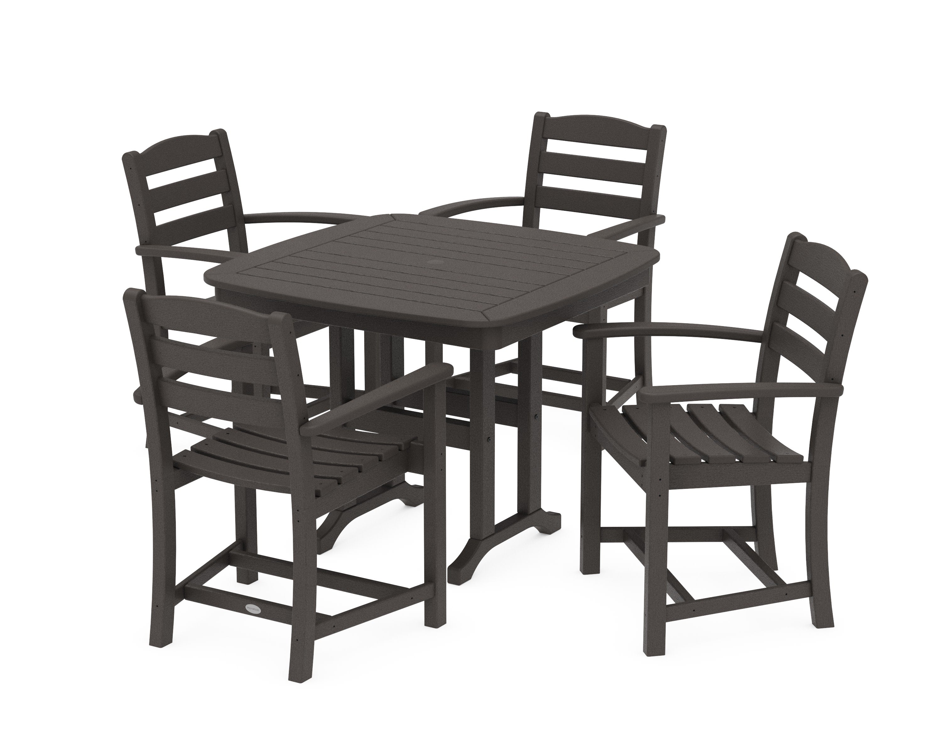La Casa Caf 5-Piece Dining Set in Vintage Coffee