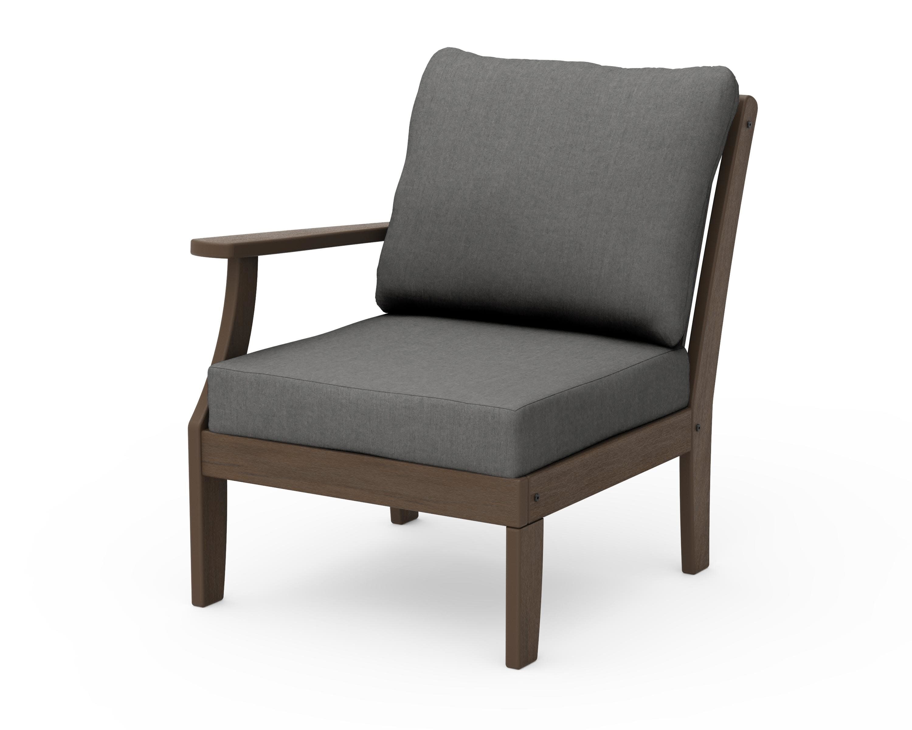 Braxton Modular Left Arm Chair in Kona / Spectrum Carbon