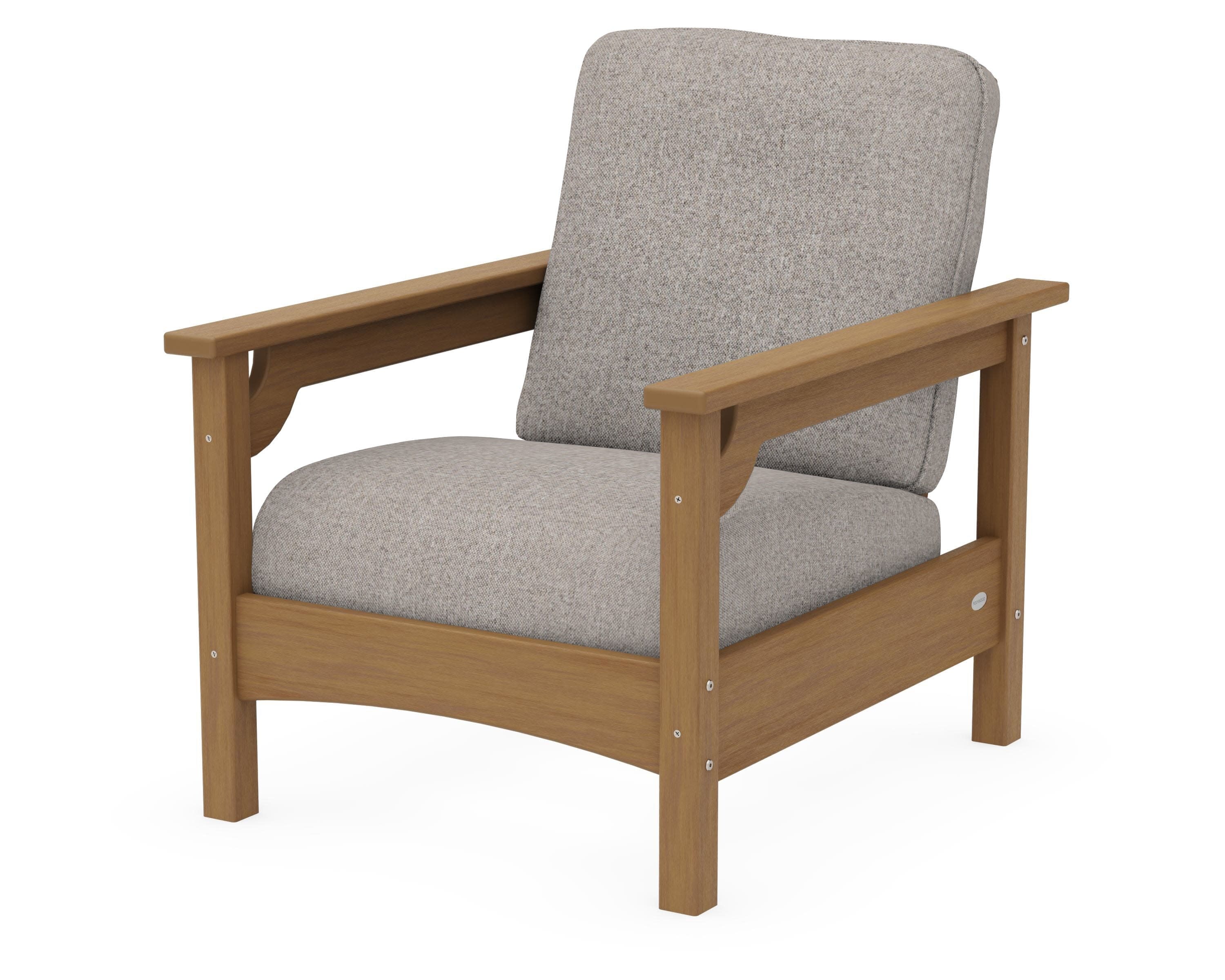 Club Chair in Natural / Weathered Tweed