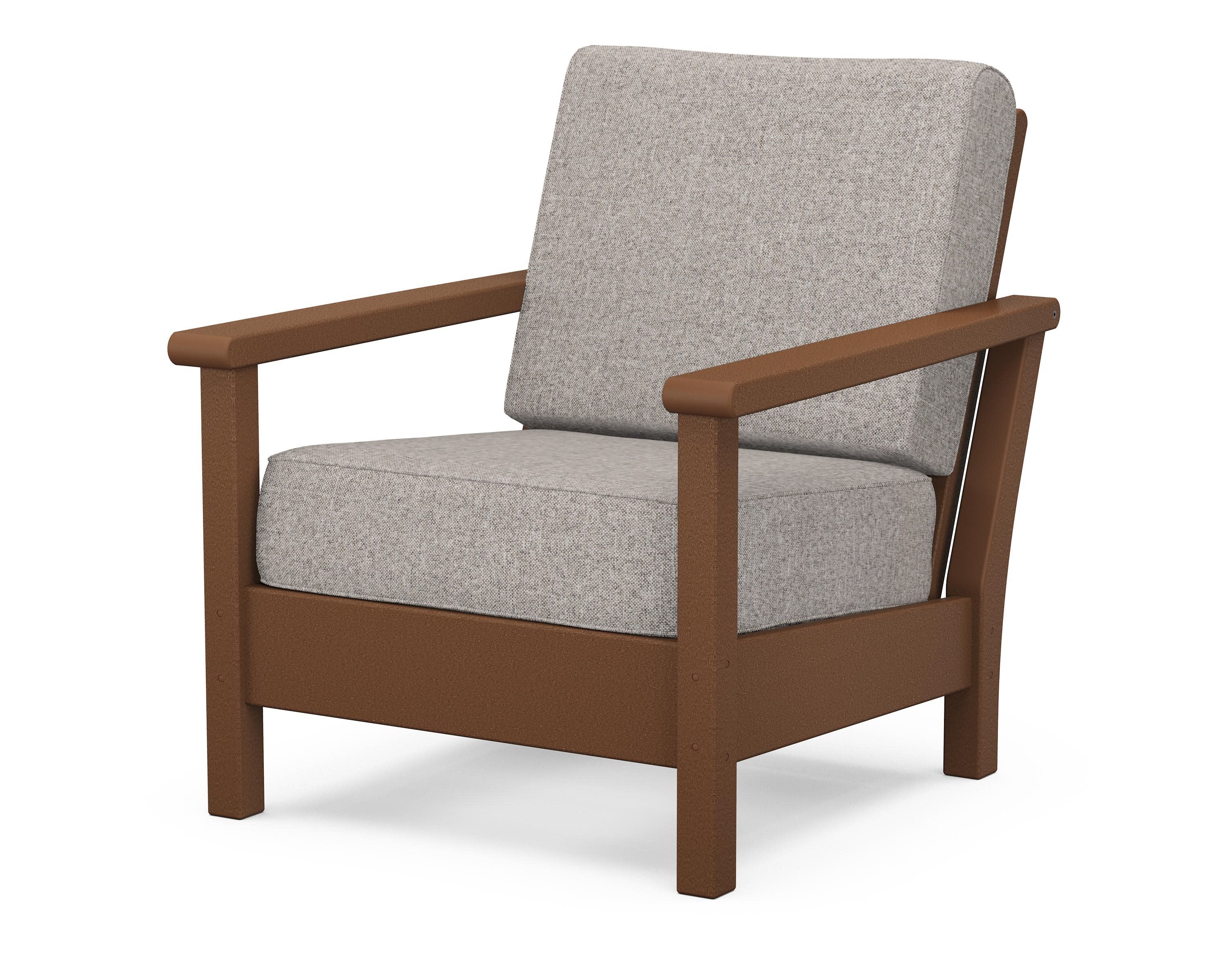 Harbour Deep Seating Chair in Teak / Weathered Tweed