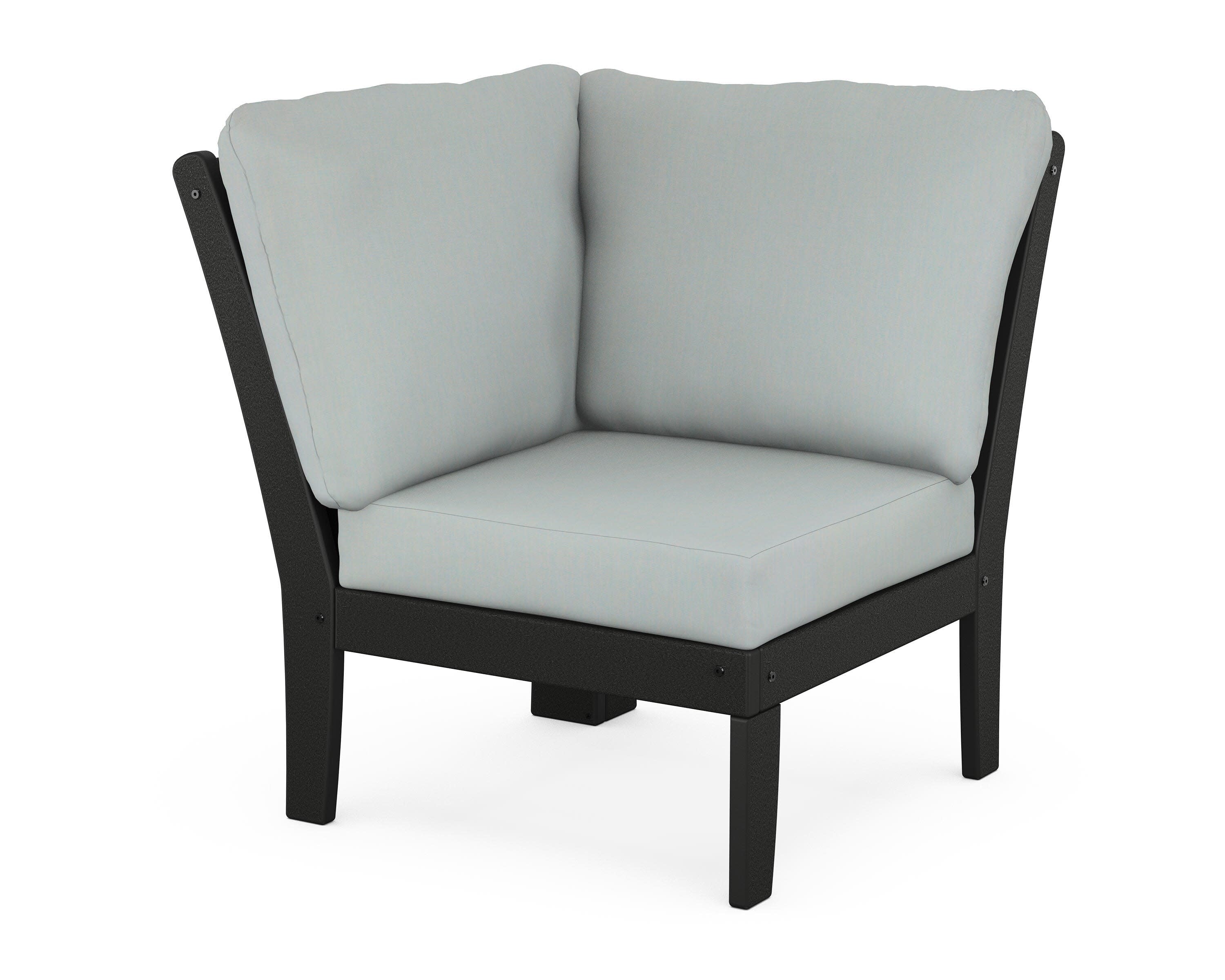 Braxton Modular Corner Chair in Black / Spa
