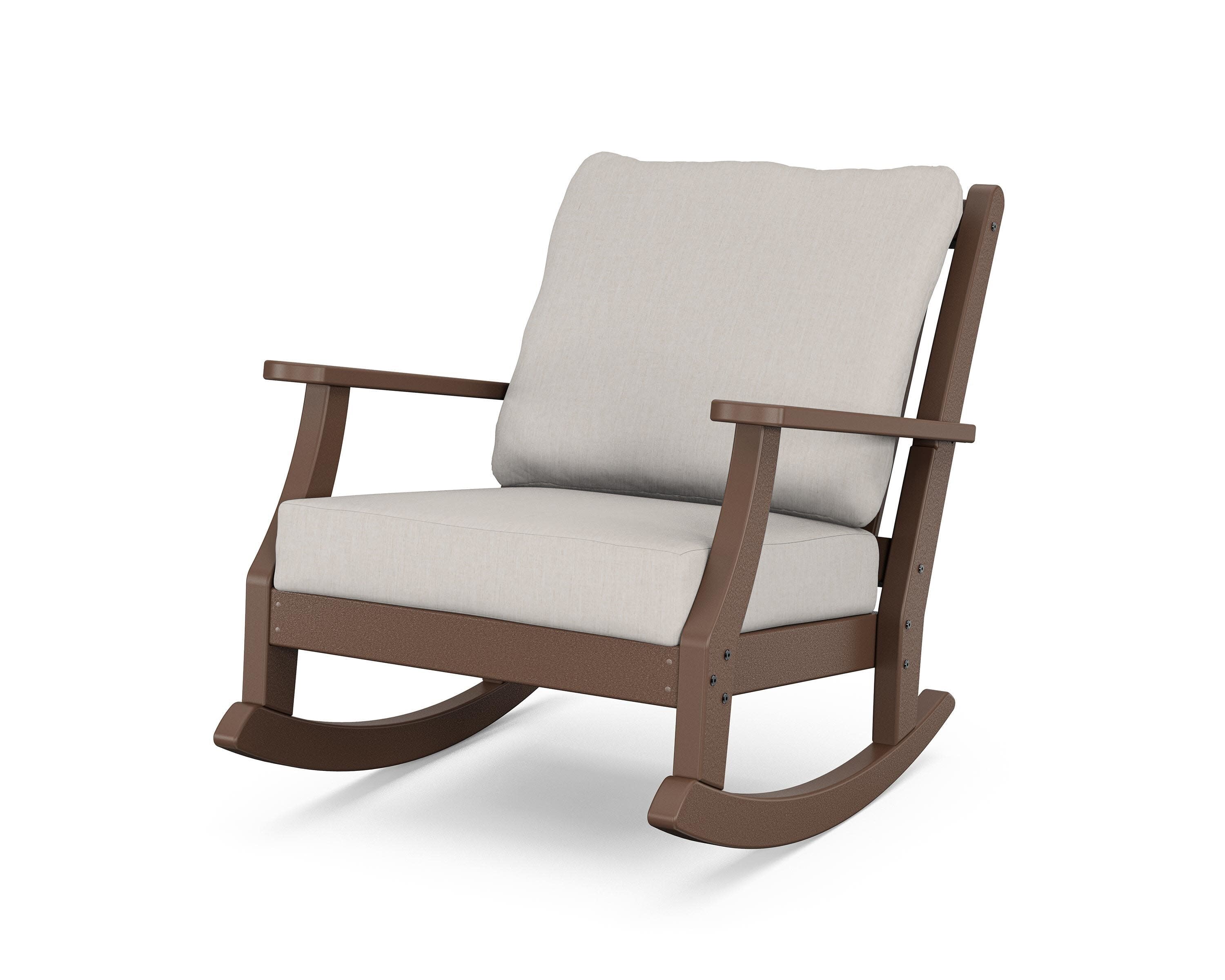 Wovendale Deep Seating Rocking Chair in Mahogany / Cast Ash