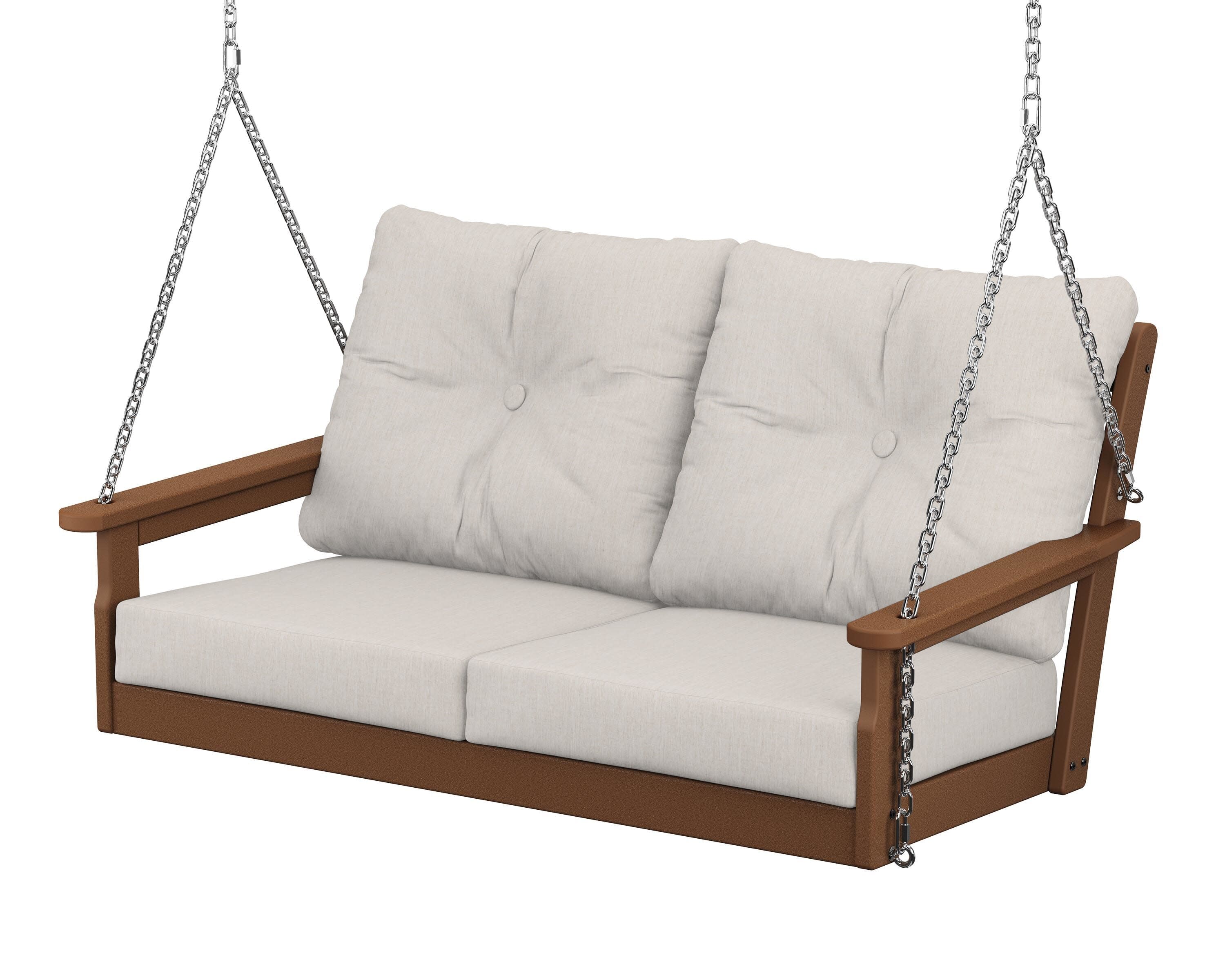 Vineyard Deep Seating Swing in Teak / Cast Ash