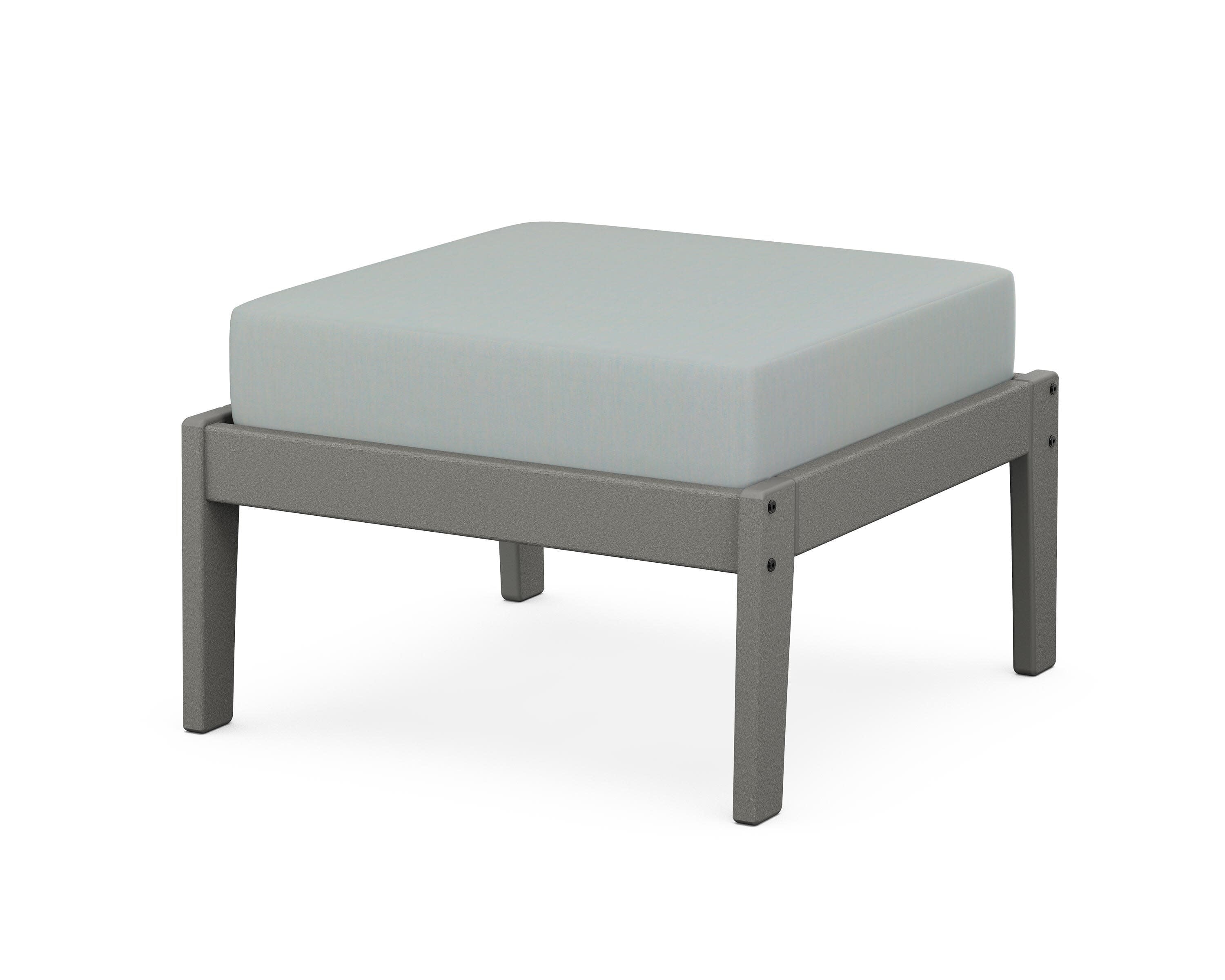 Deep Seating Ottoman in Slate Grey / Spa