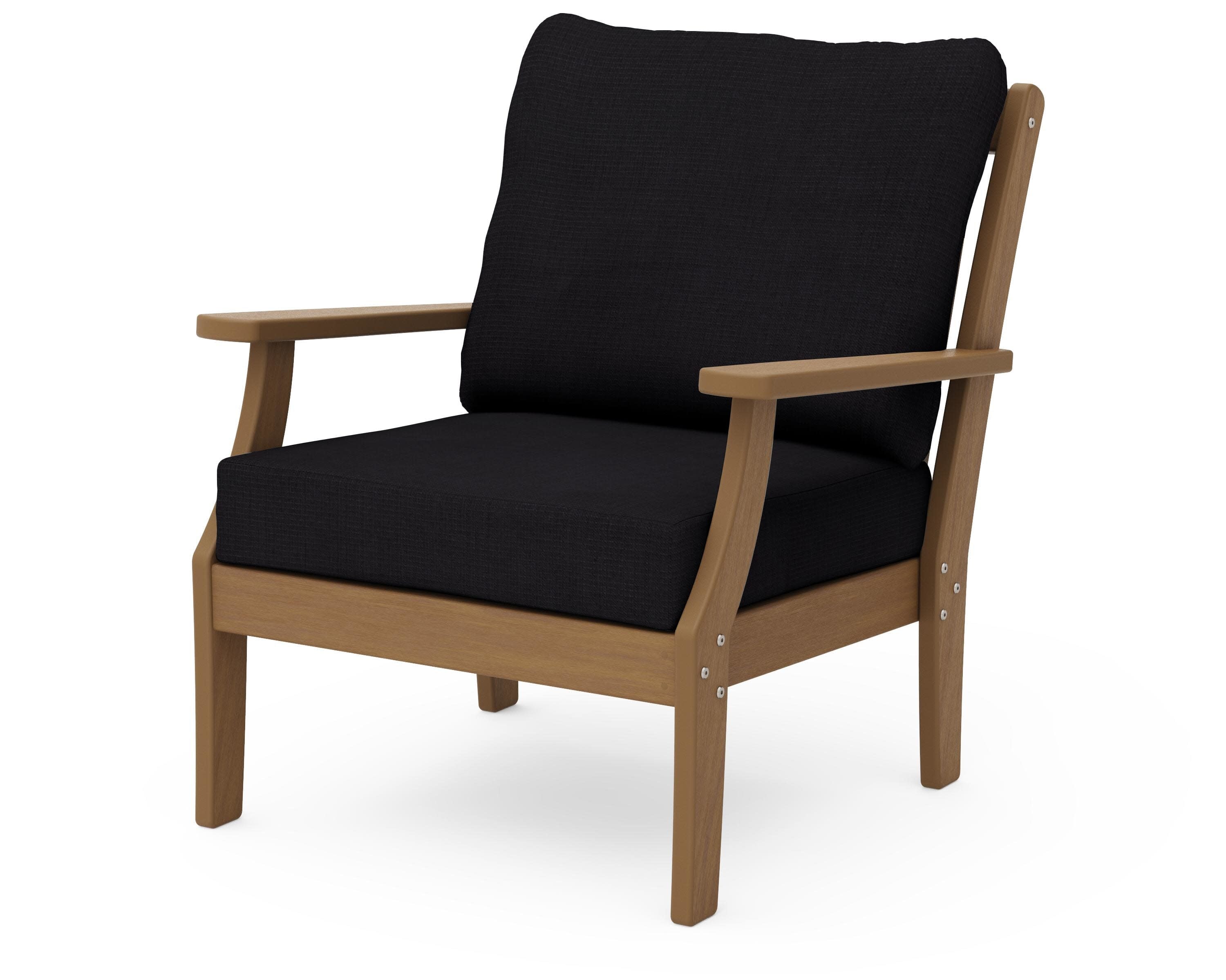 Braxton Deep Seating Chair in Natural / Midnight Linen