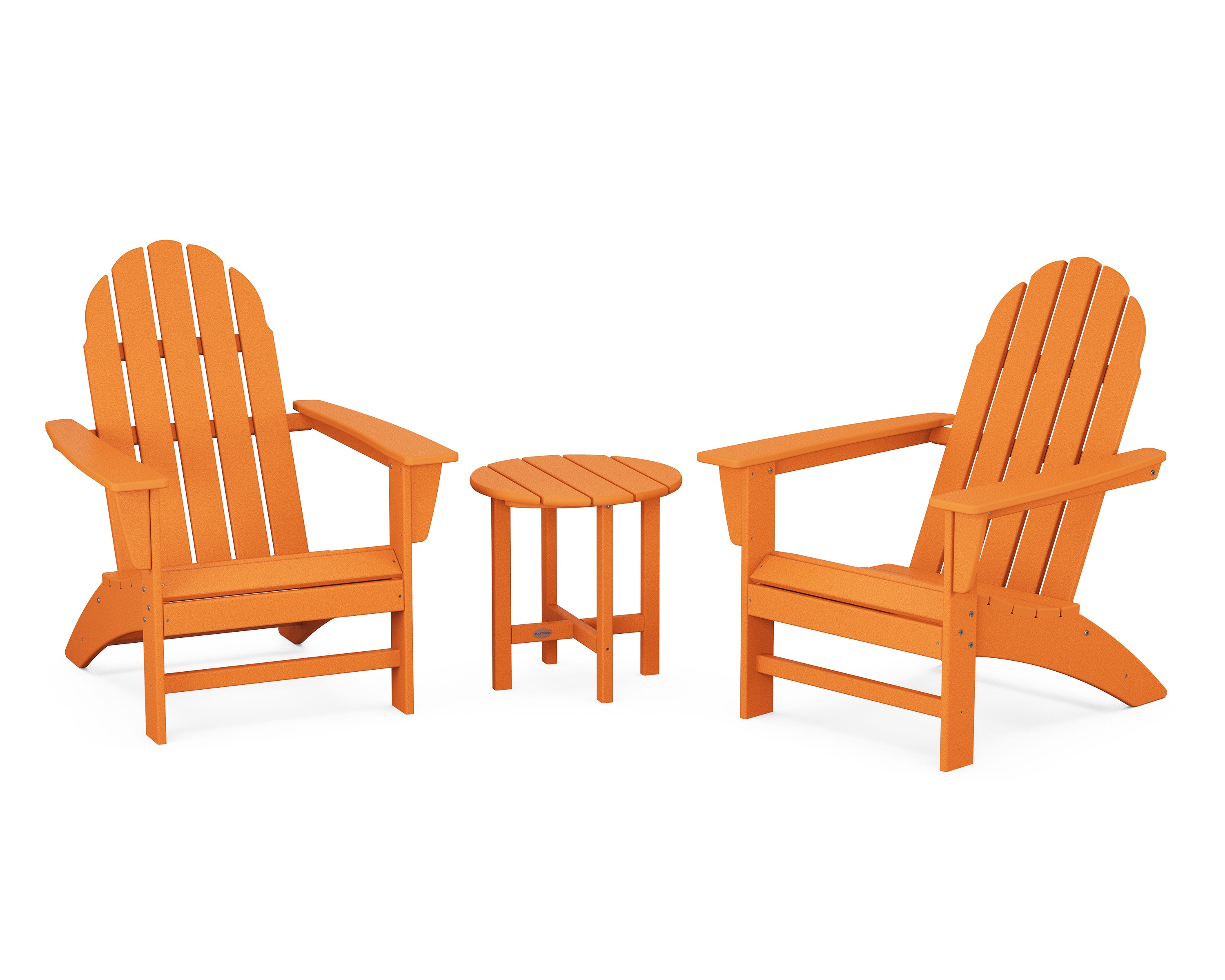 Vineyard 3-Piece Adirondack Set in Tangerine