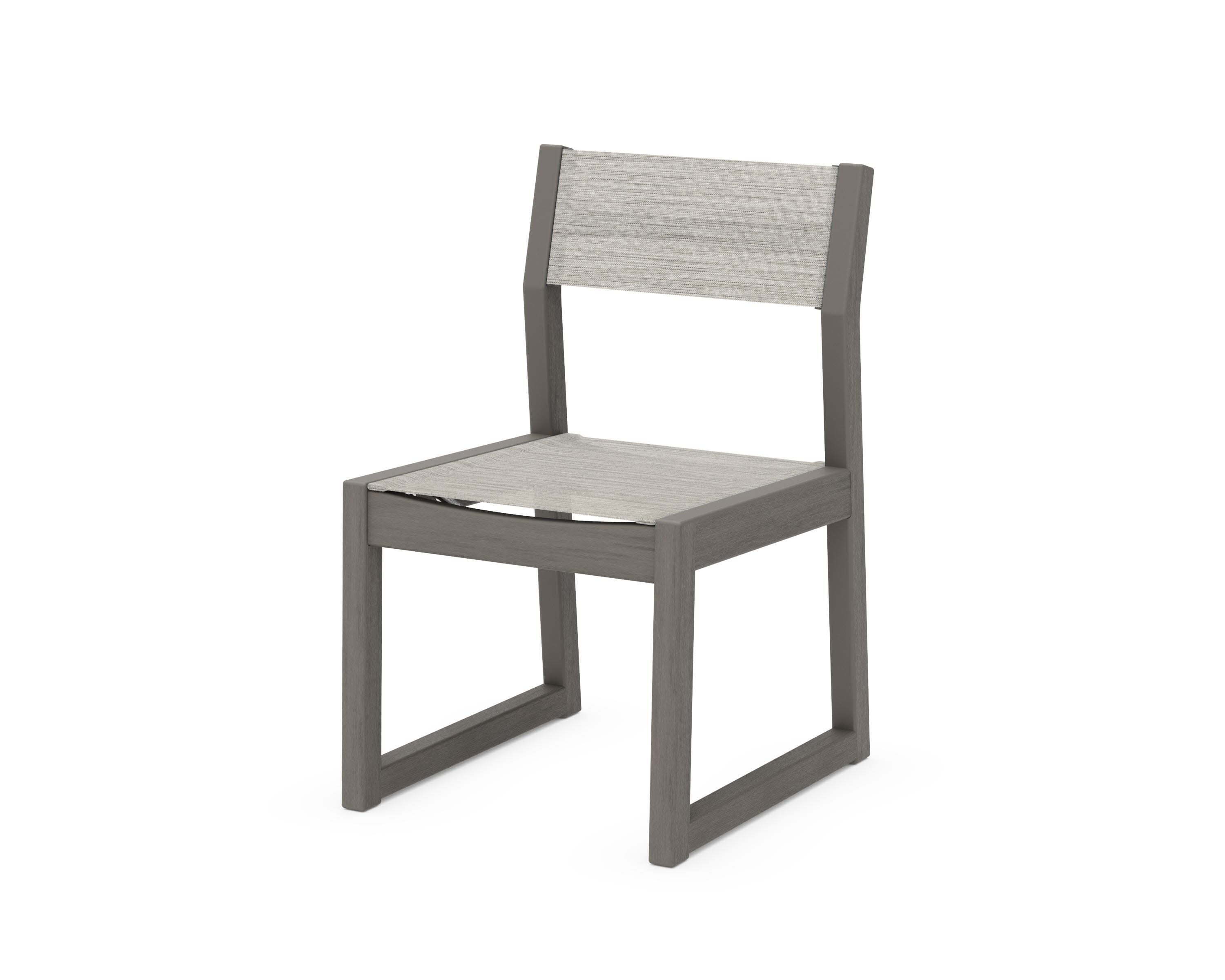EDGE Sling Dining Side Chair in Driftwood / Birch Sling