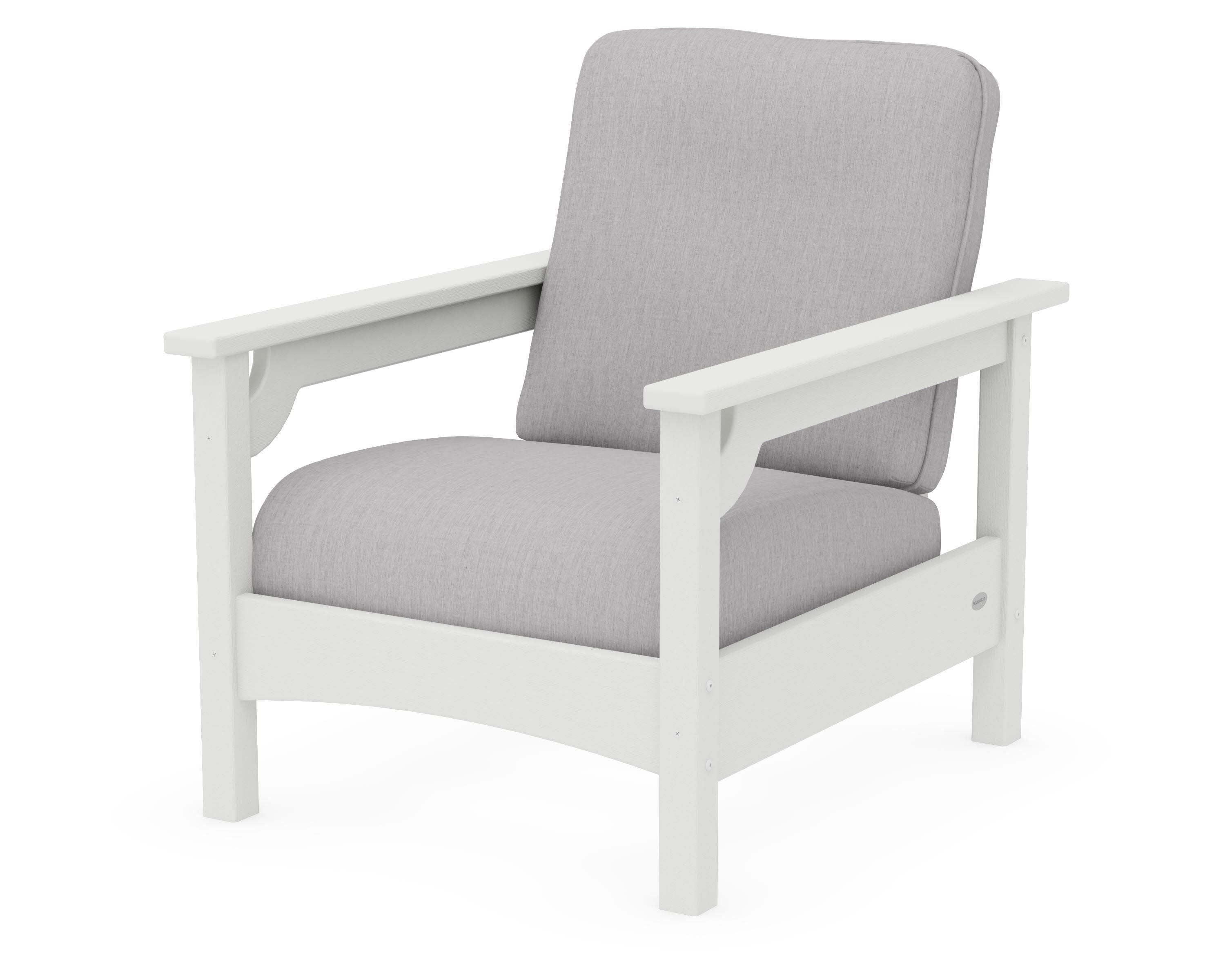 Club Chair in Vintage White / Granite