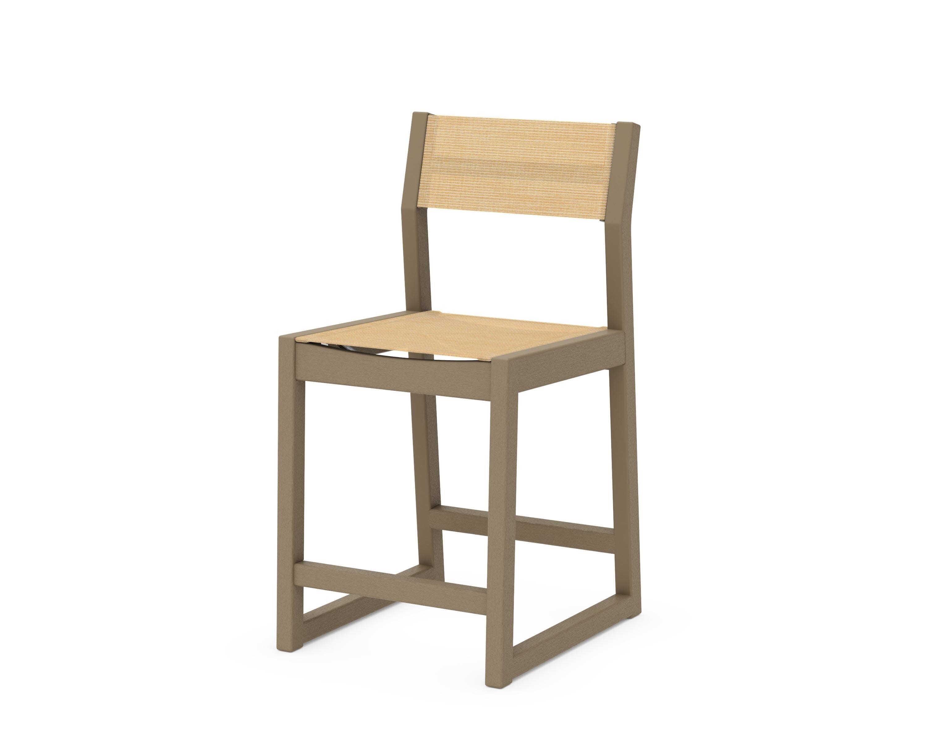 EDGE Sling Counter Side Chair in Vintage Sahara / Dupioni Apricot Sling