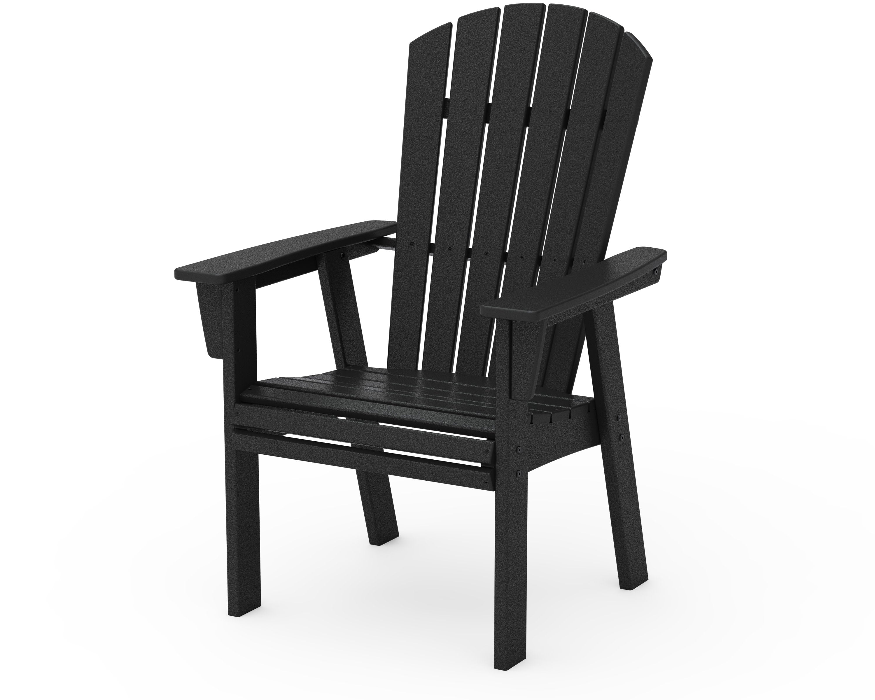 Nautical Curveback Adirondack Dining Chair in Black