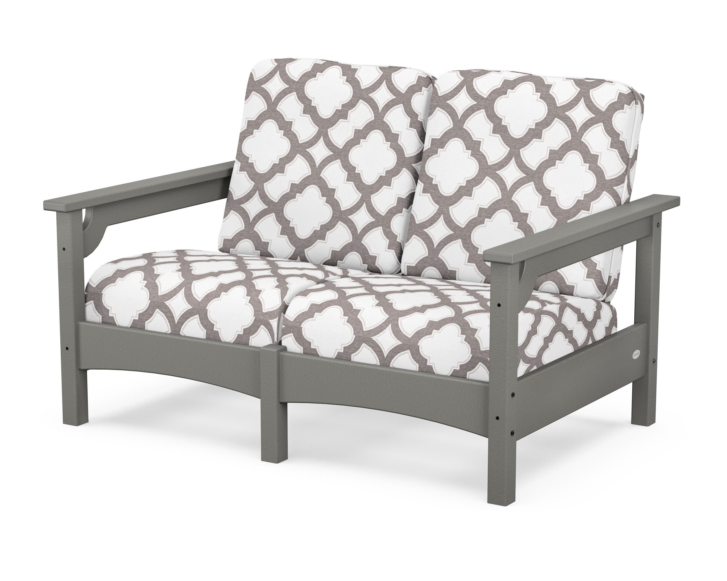 Club Loveseat in Slate Grey / Trellis Grey Mist