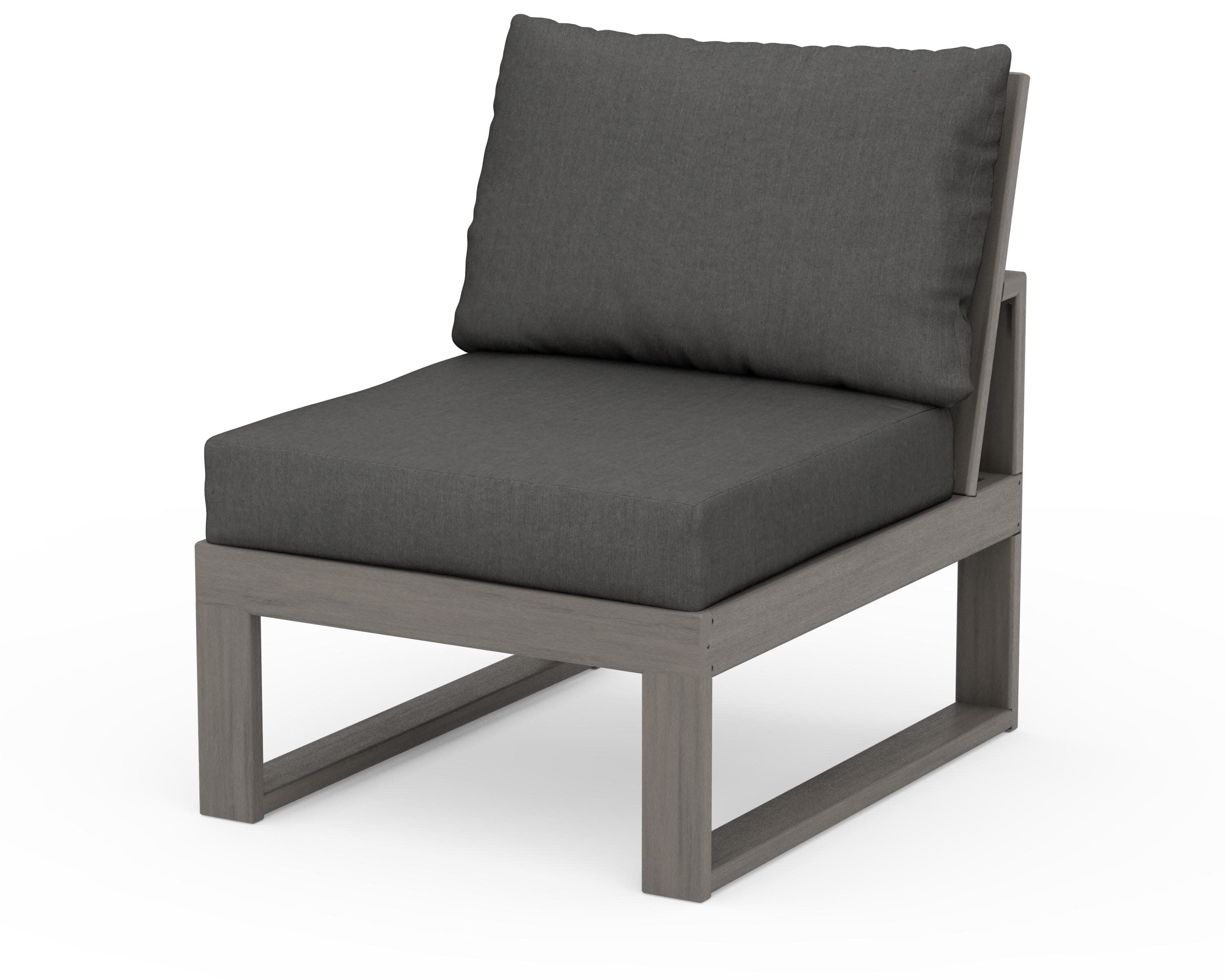 Modular Armless Chair in Driftwood / Spectrum Carbon