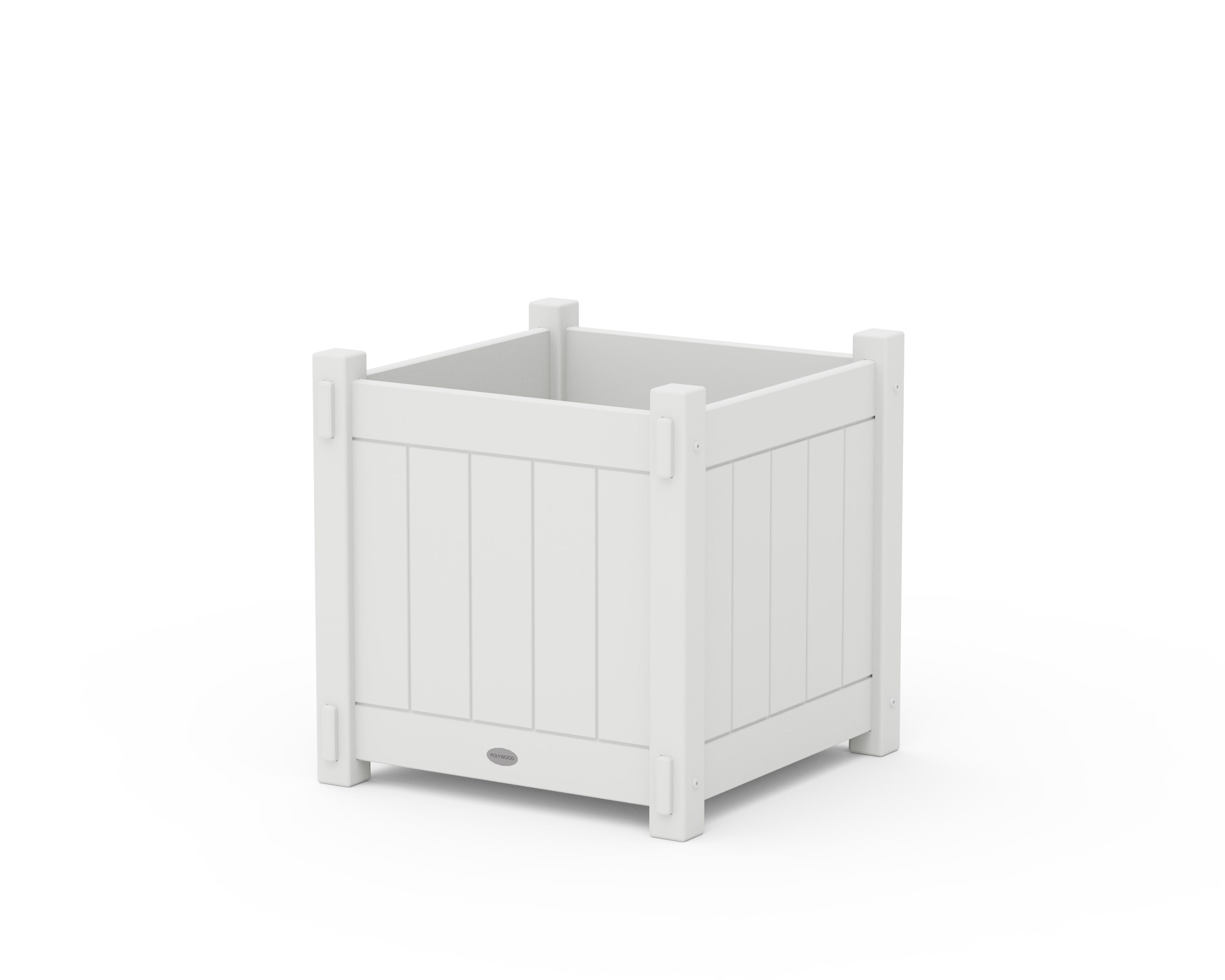 Vineyard Large Square Planter Box in White