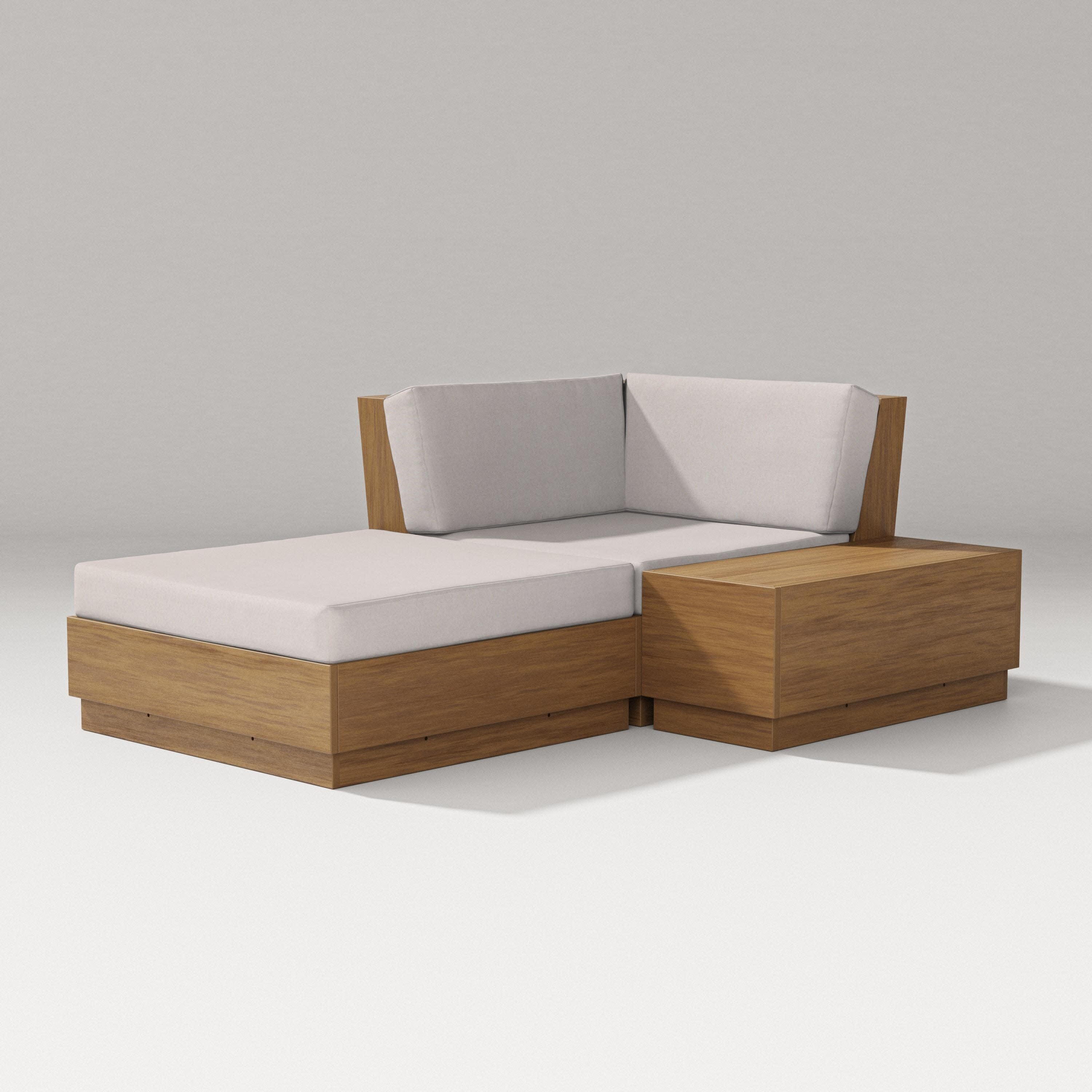 Elevate Corner Chaise in Natural / Dune Burlap