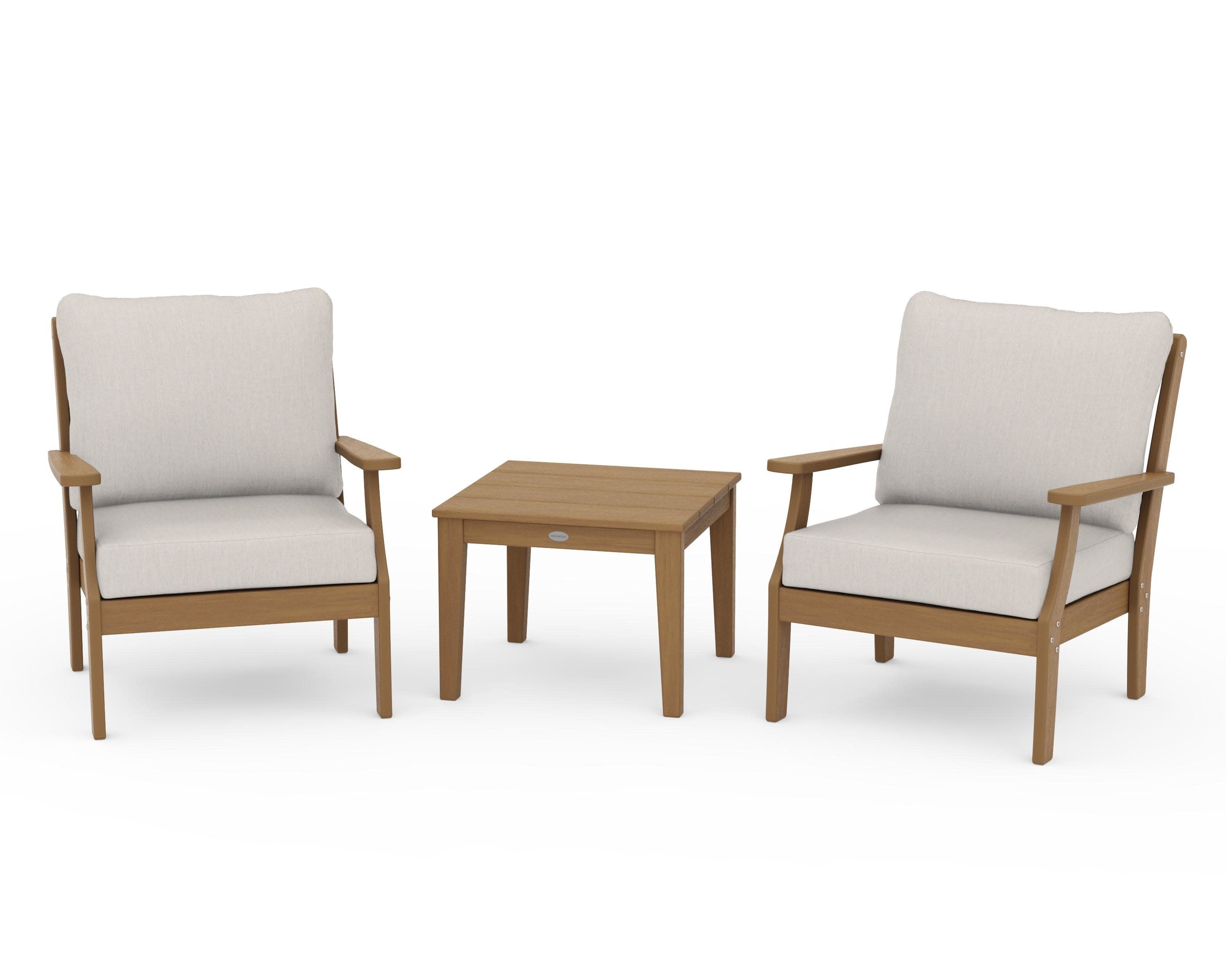 Braxton 3-Piece Deep Seating Set in Natural / Cast Ash