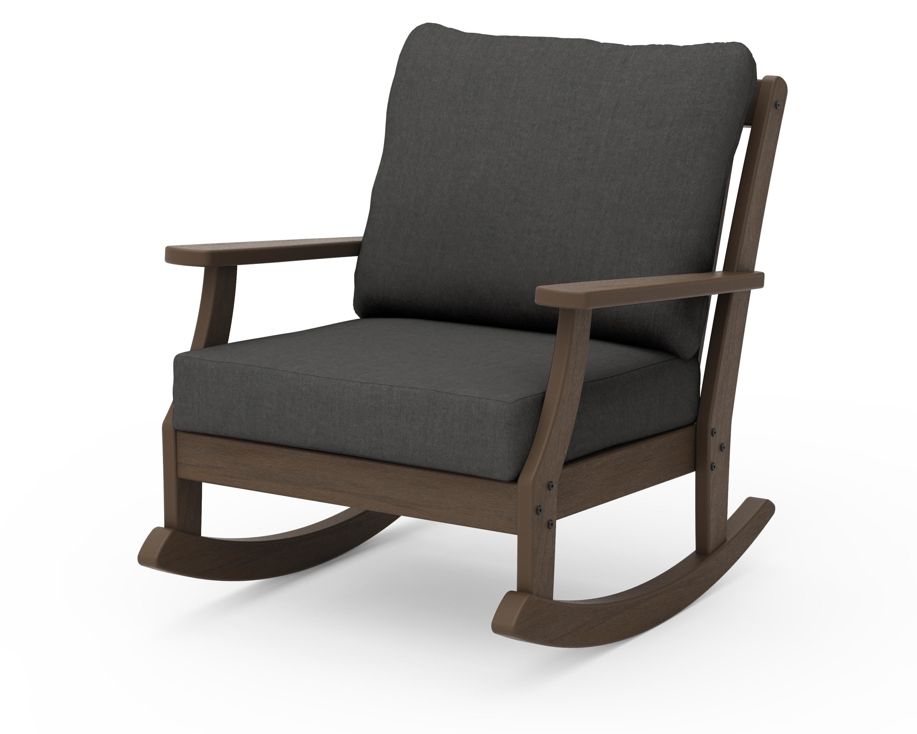 Braxton Deep Seating Rocking Chair in Kona / Spectrum Carbon