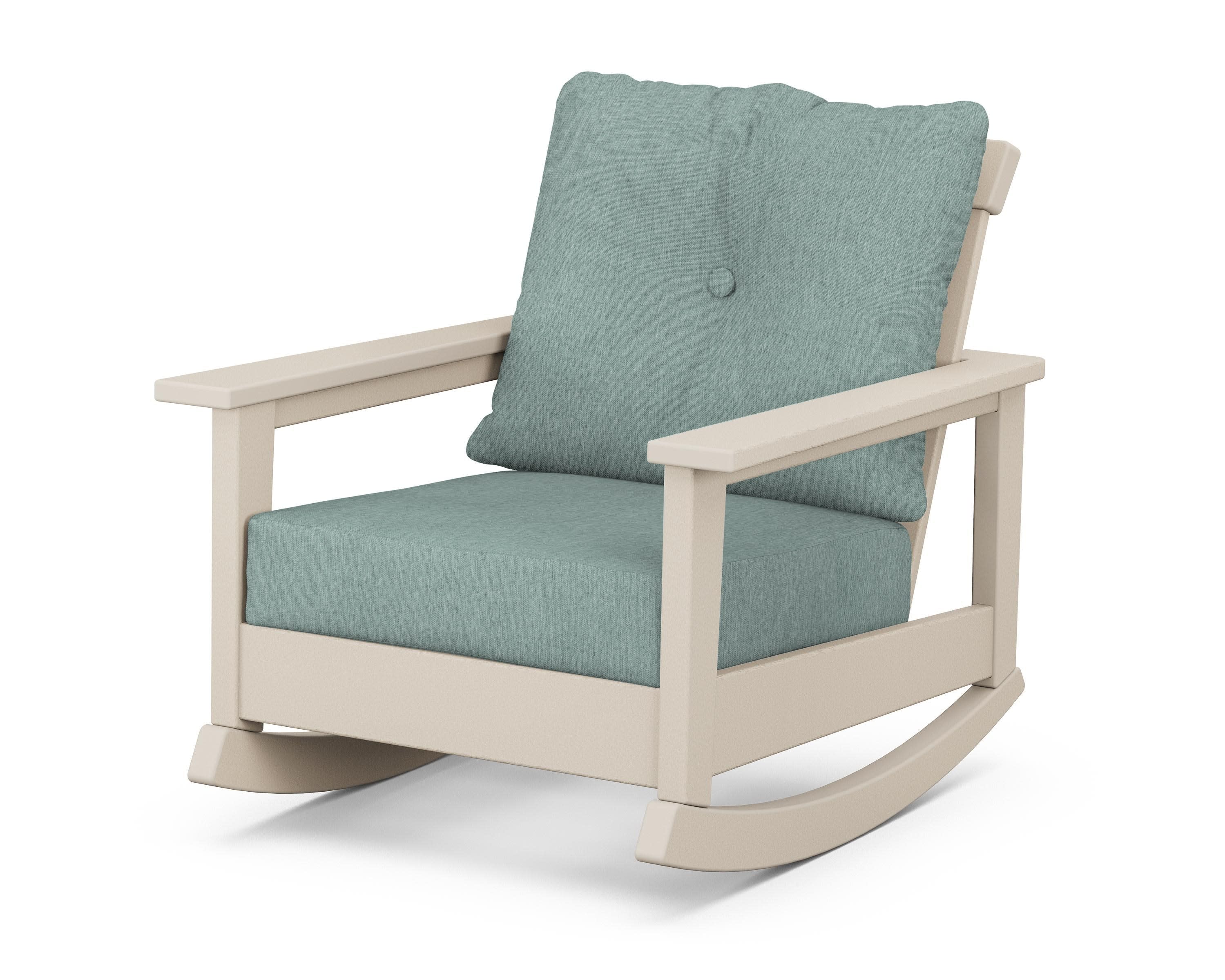 Prescott Deep Seating Rocking Chair in Sand / Glacier Spa