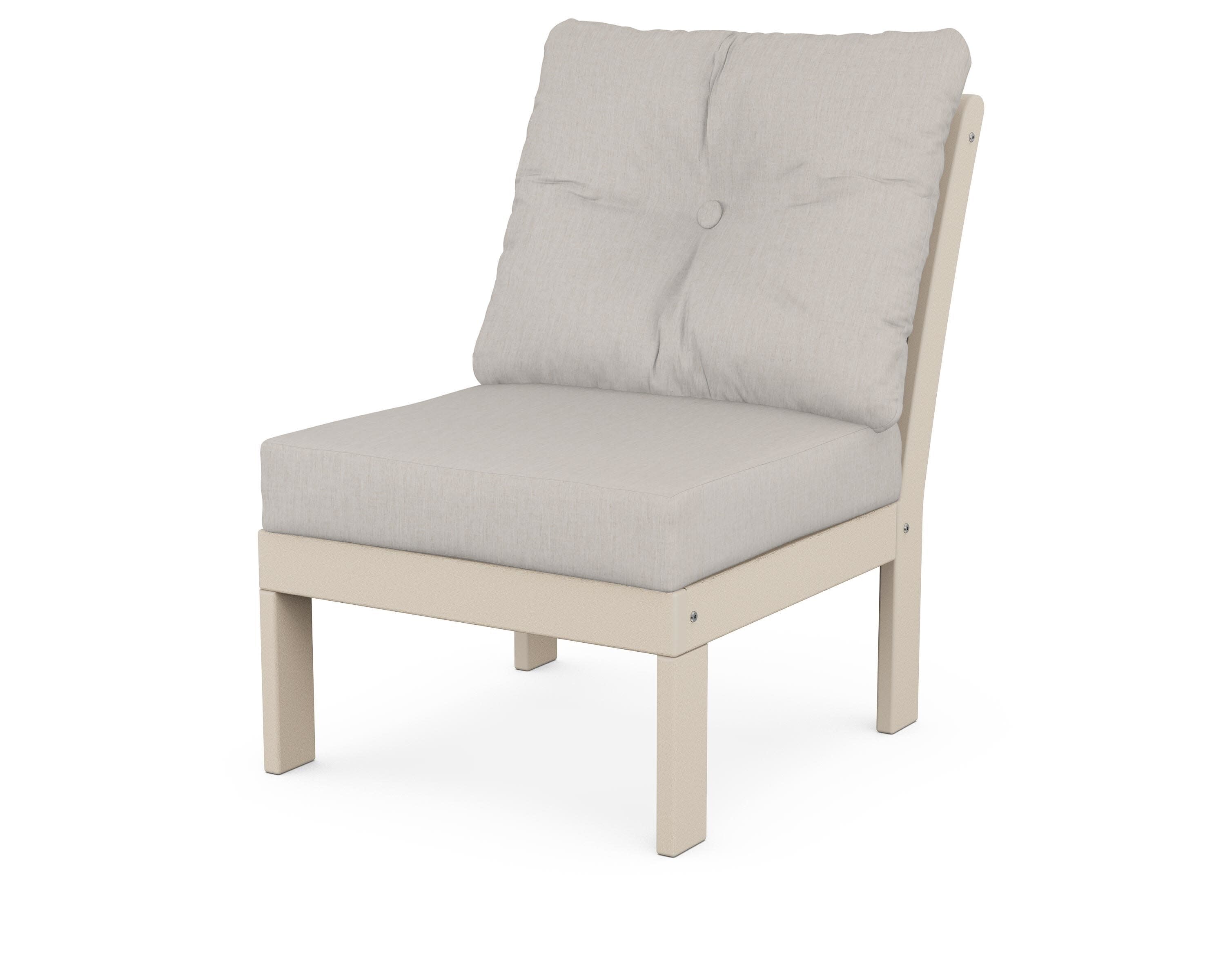 Vineyard Modular Armless Chair in Sand / Cast Ash
