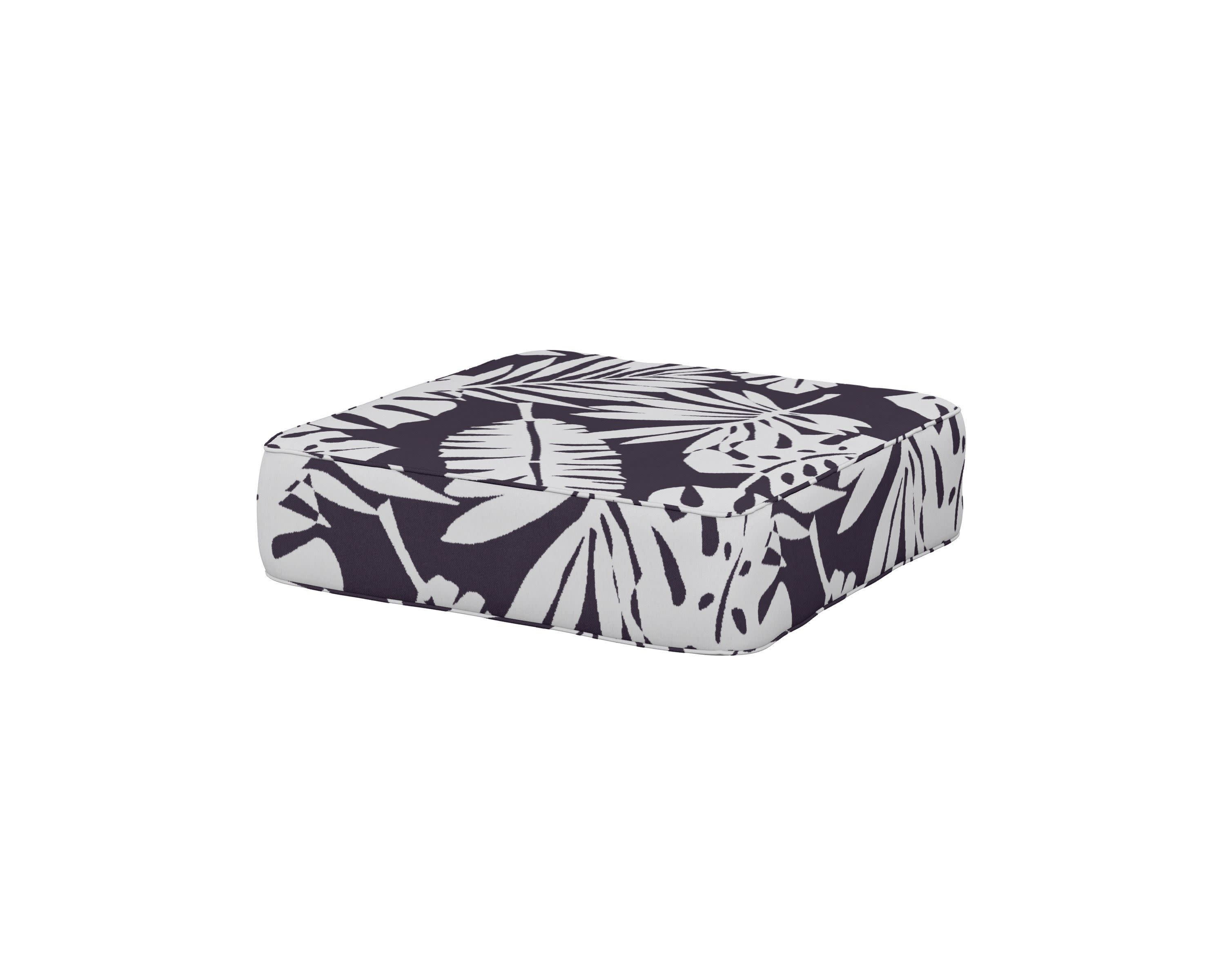 Ateeva 4000 Ottoman Cushion in Leaf Navy