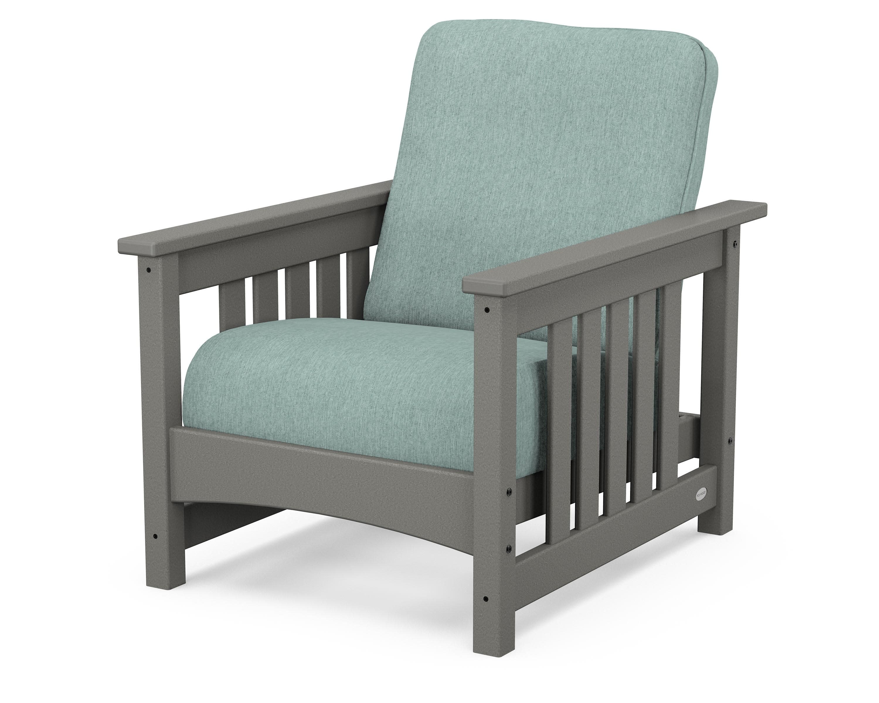 Club Mission Chair in Slate Grey / Glacier Spa